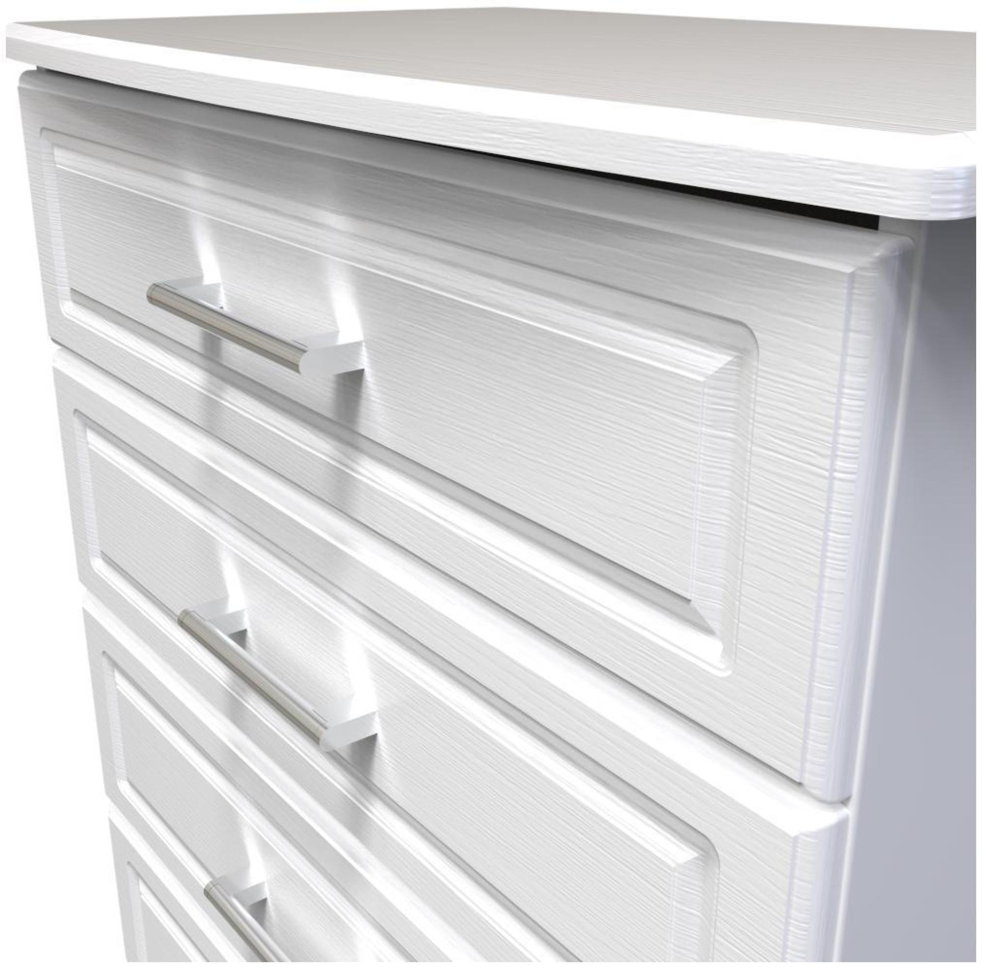 Product photograph of Gina White 4 Drawer Chest from Choice Furniture Superstore.