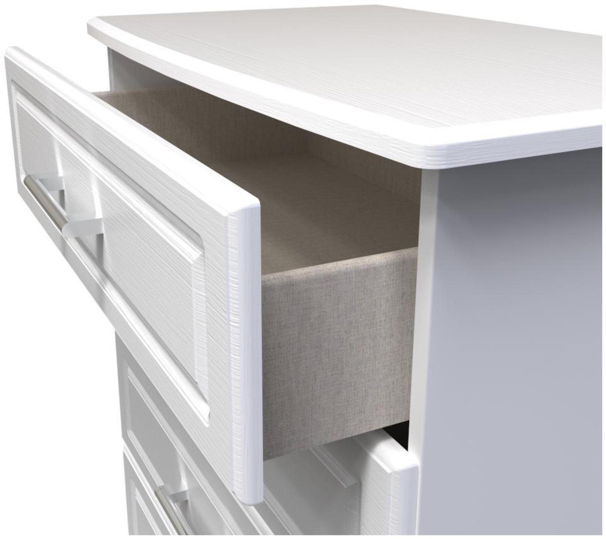Product photograph of Gina White 4 Drawer Chest from Choice Furniture Superstore.