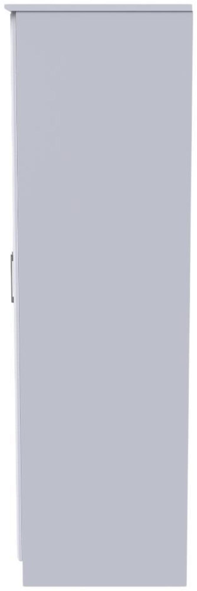 Product photograph of Gina White 2 Door Plain Tall Wardrobe from Choice Furniture Superstore.