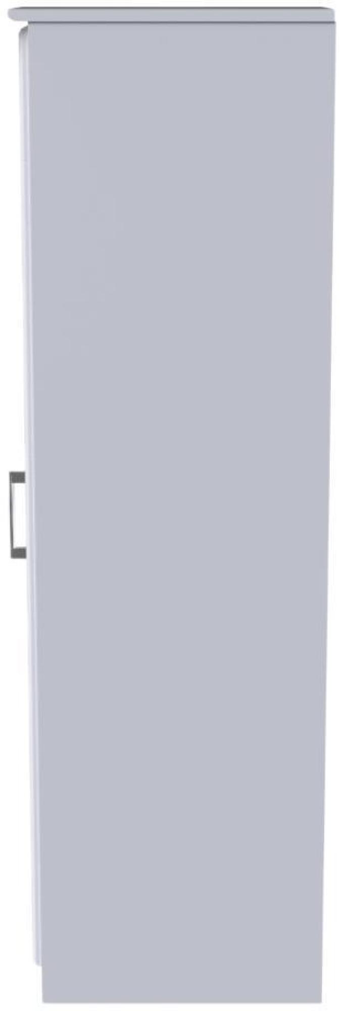 Product photograph of Gina White 1 Door Single Wardrobe from Choice Furniture Superstore.