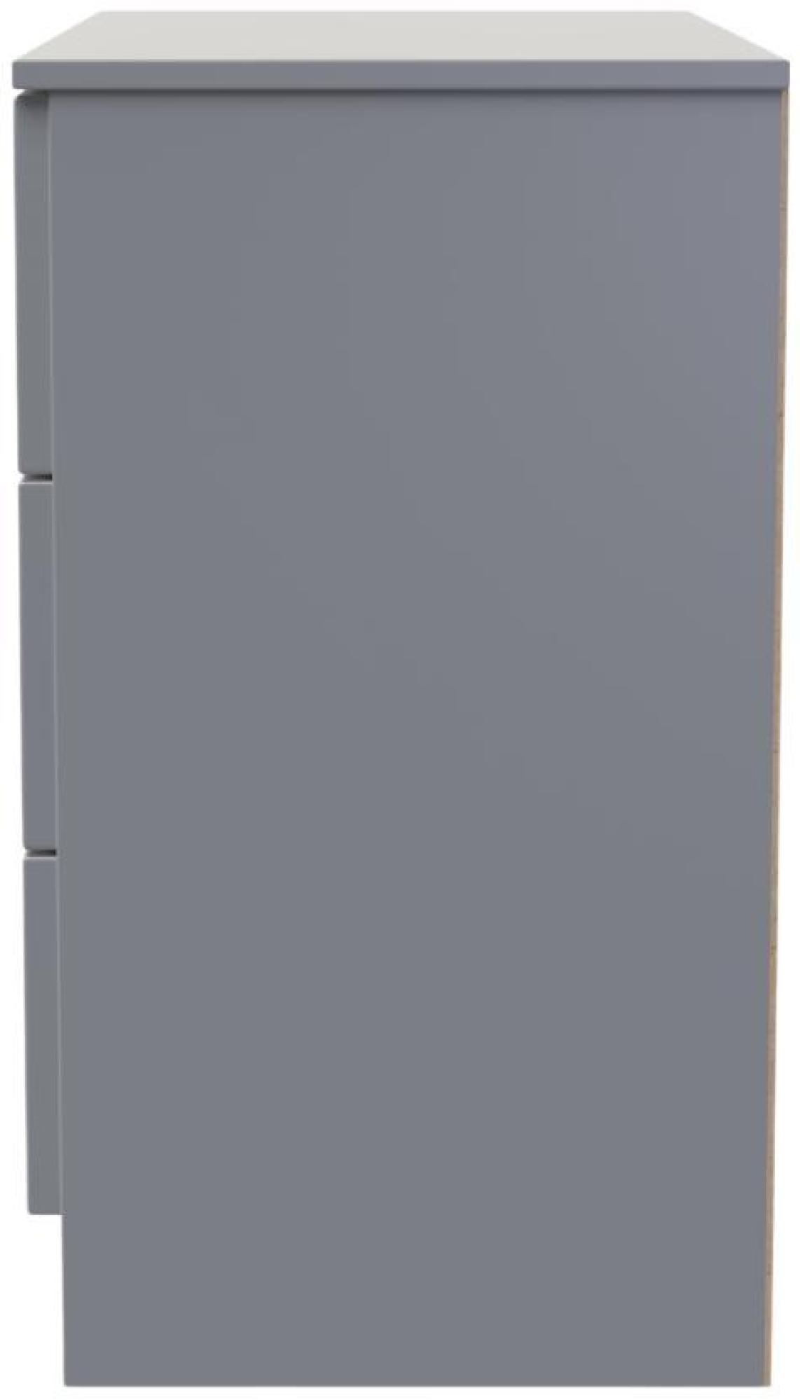 Product photograph of Milan Grey 3 Drawer Small Chest from Choice Furniture Superstore.