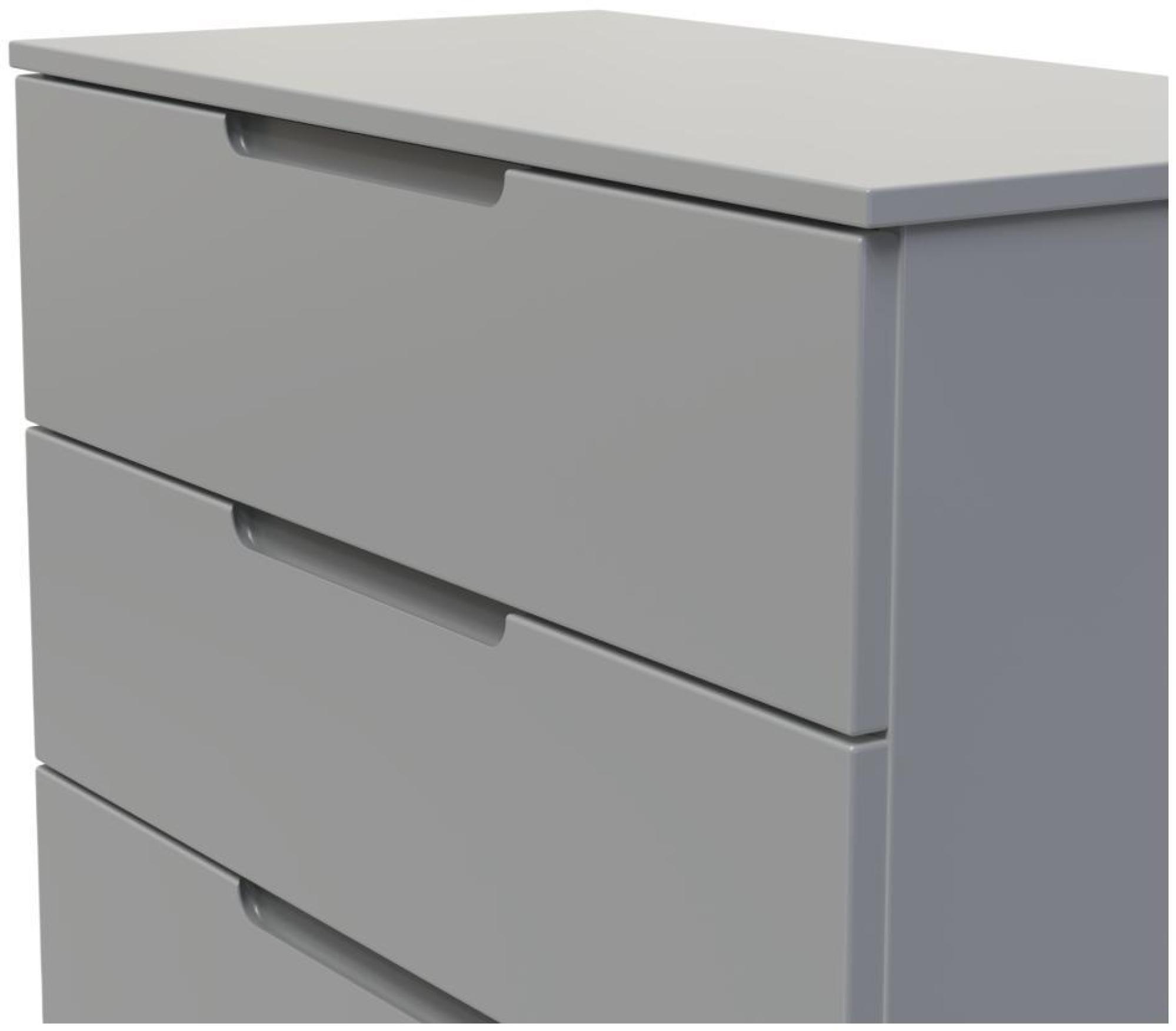 Product photograph of Milan Grey 3 Drawer Small Chest from Choice Furniture Superstore.