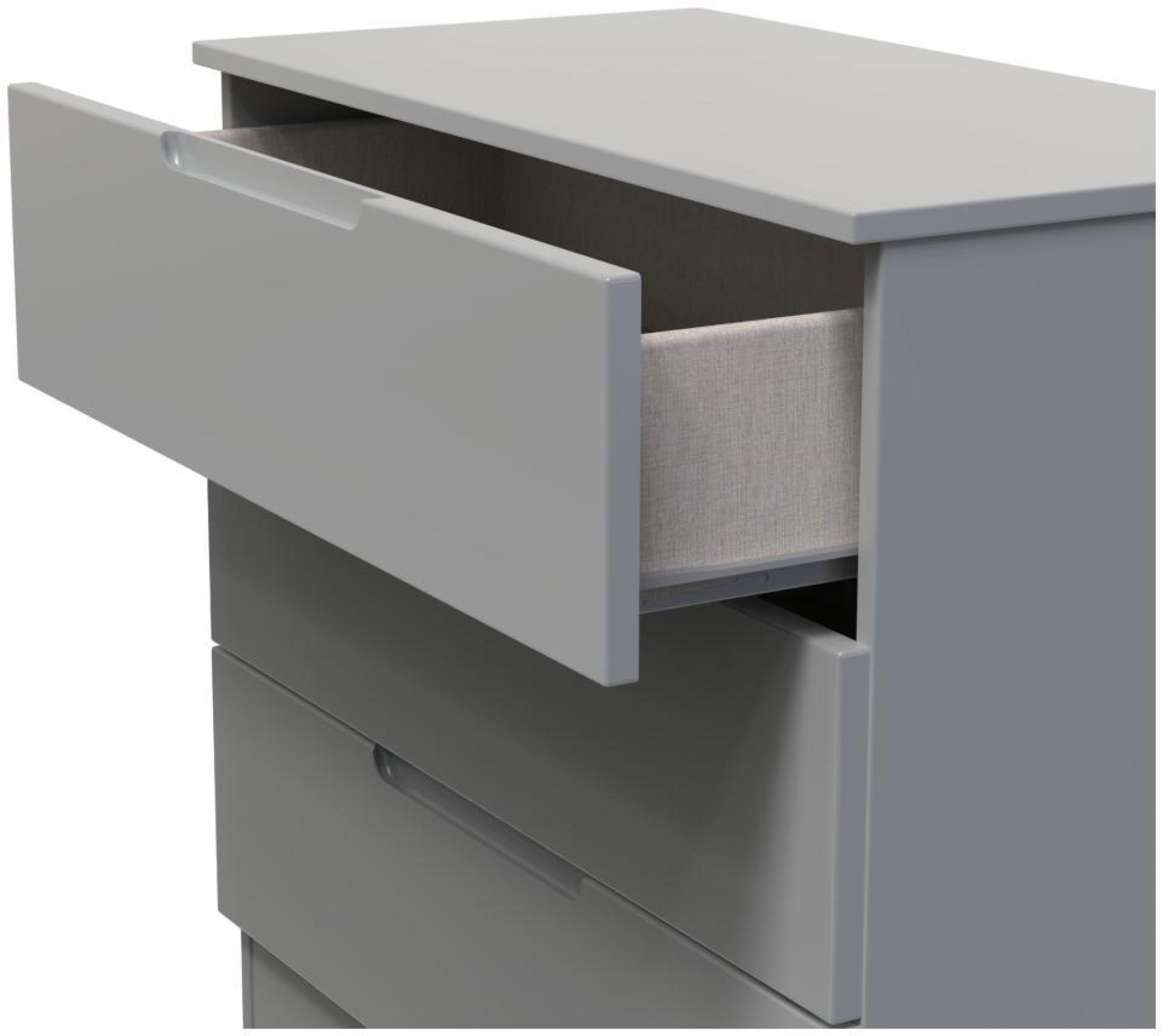 Product photograph of Milan Grey 3 Drawer Small Chest from Choice Furniture Superstore.