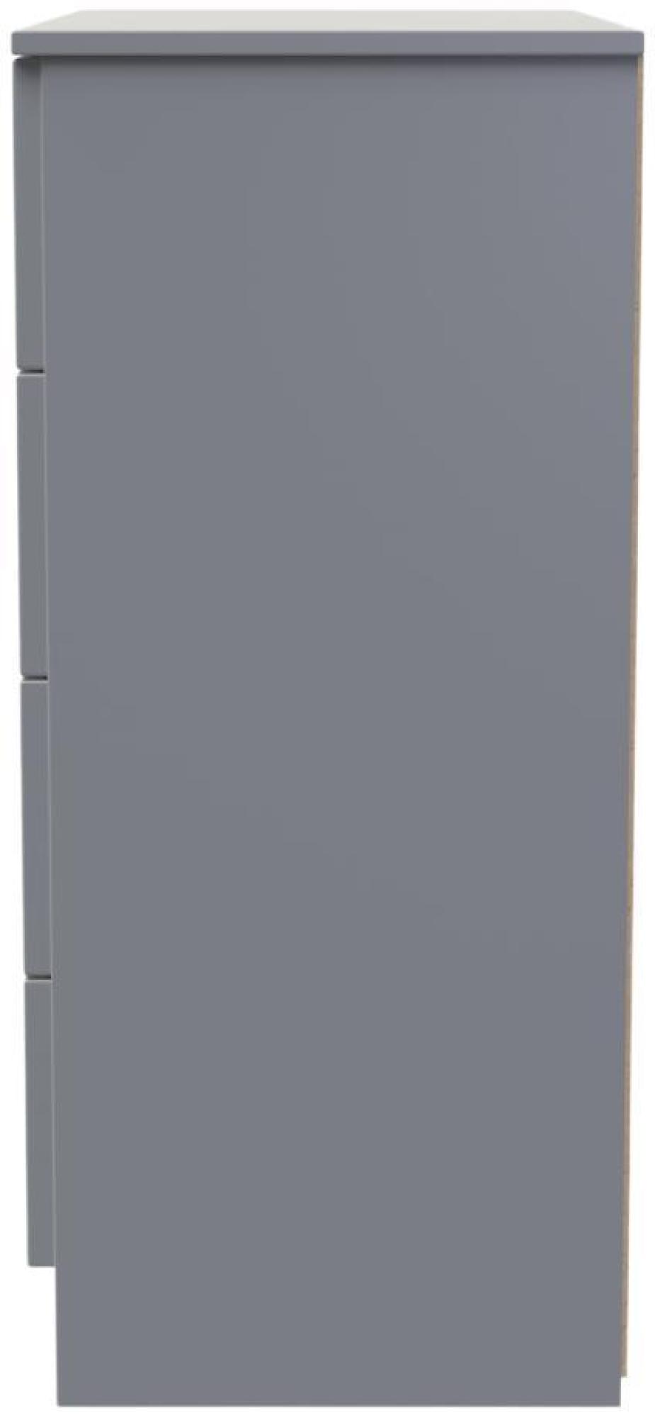 Product photograph of Milan Grey 4 Drawer Chest from Choice Furniture Superstore.