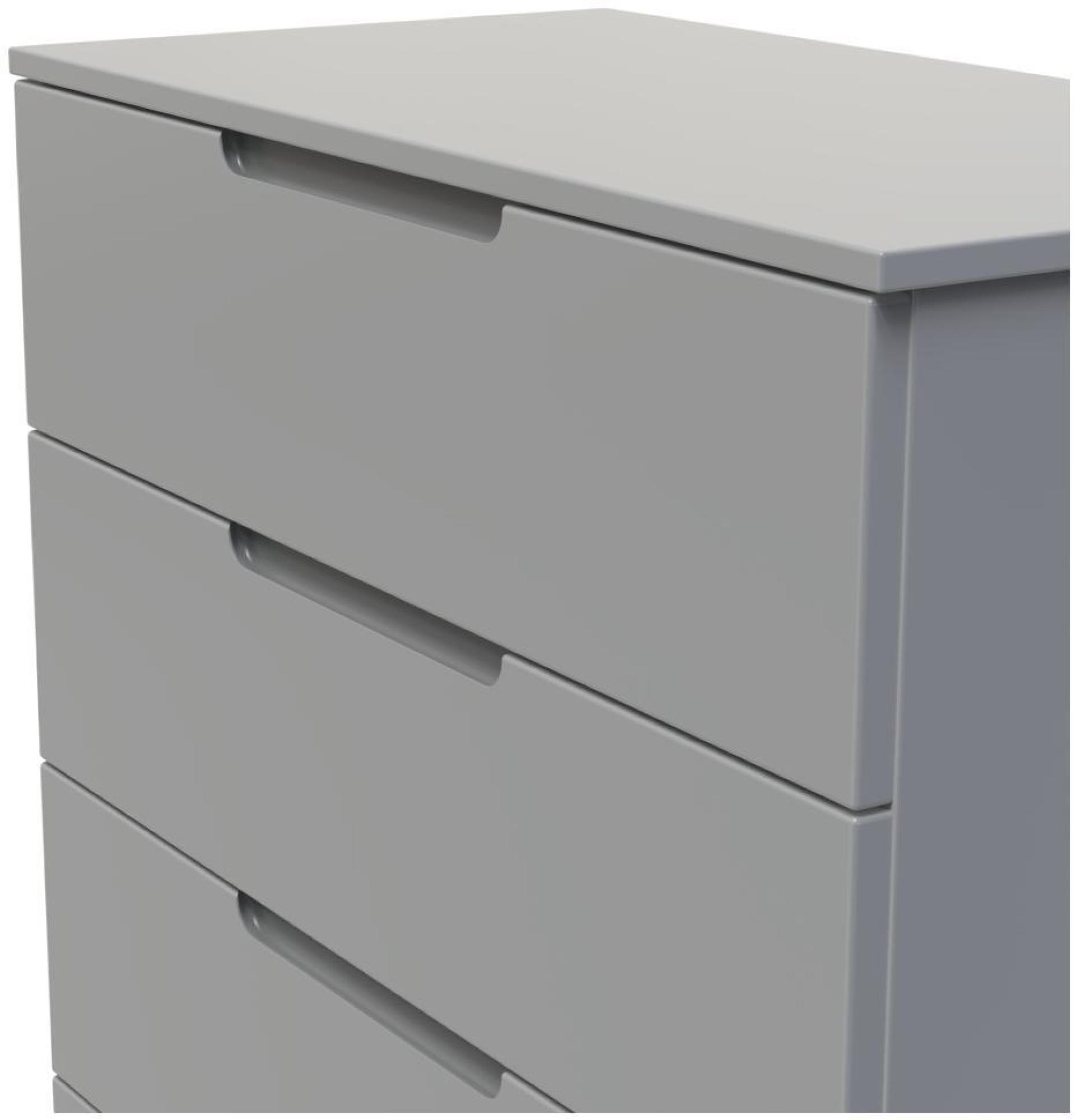Product photograph of Milan Grey 4 Drawer Chest from Choice Furniture Superstore.