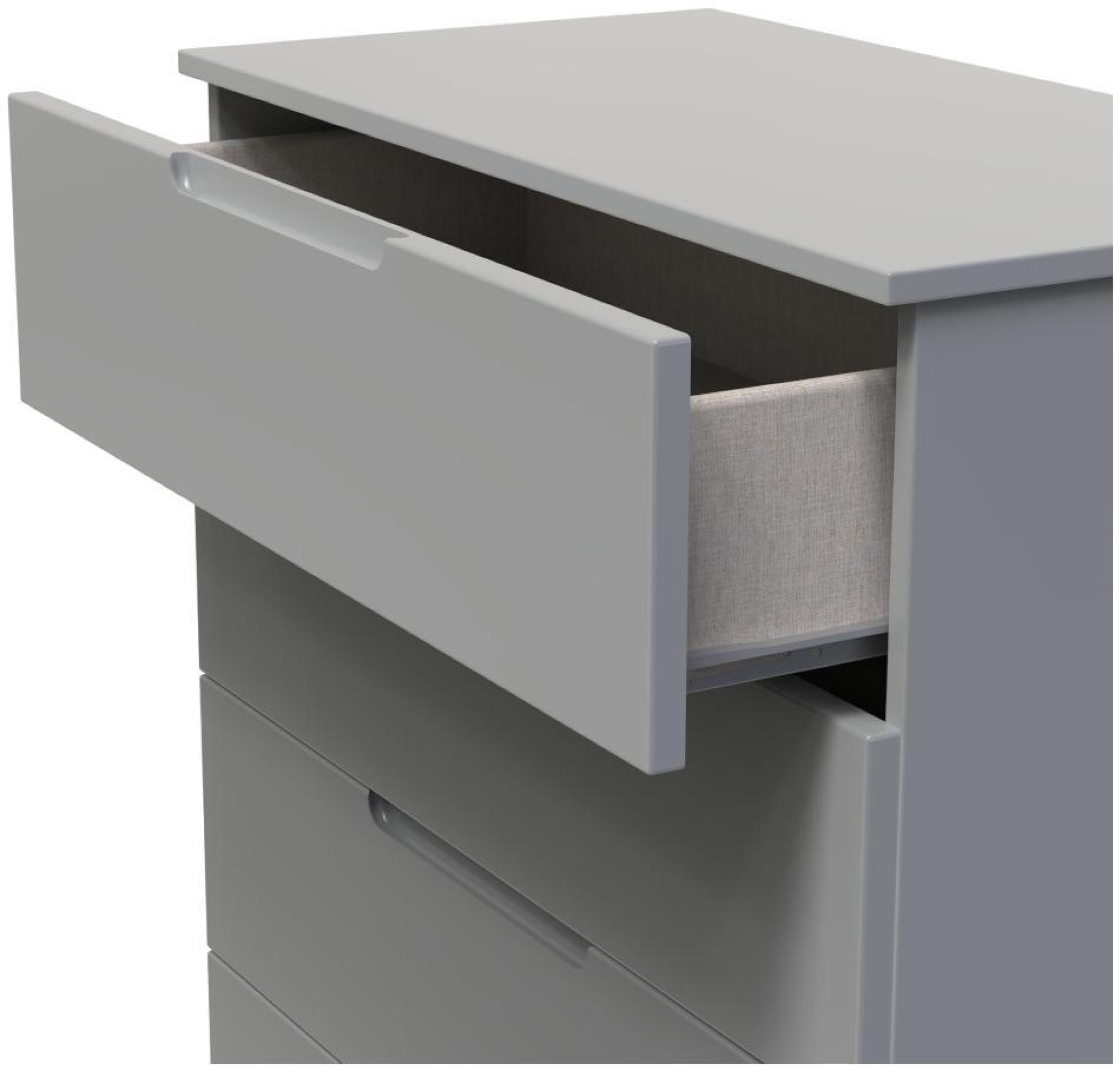 Product photograph of Milan Grey 4 Drawer Chest from Choice Furniture Superstore.