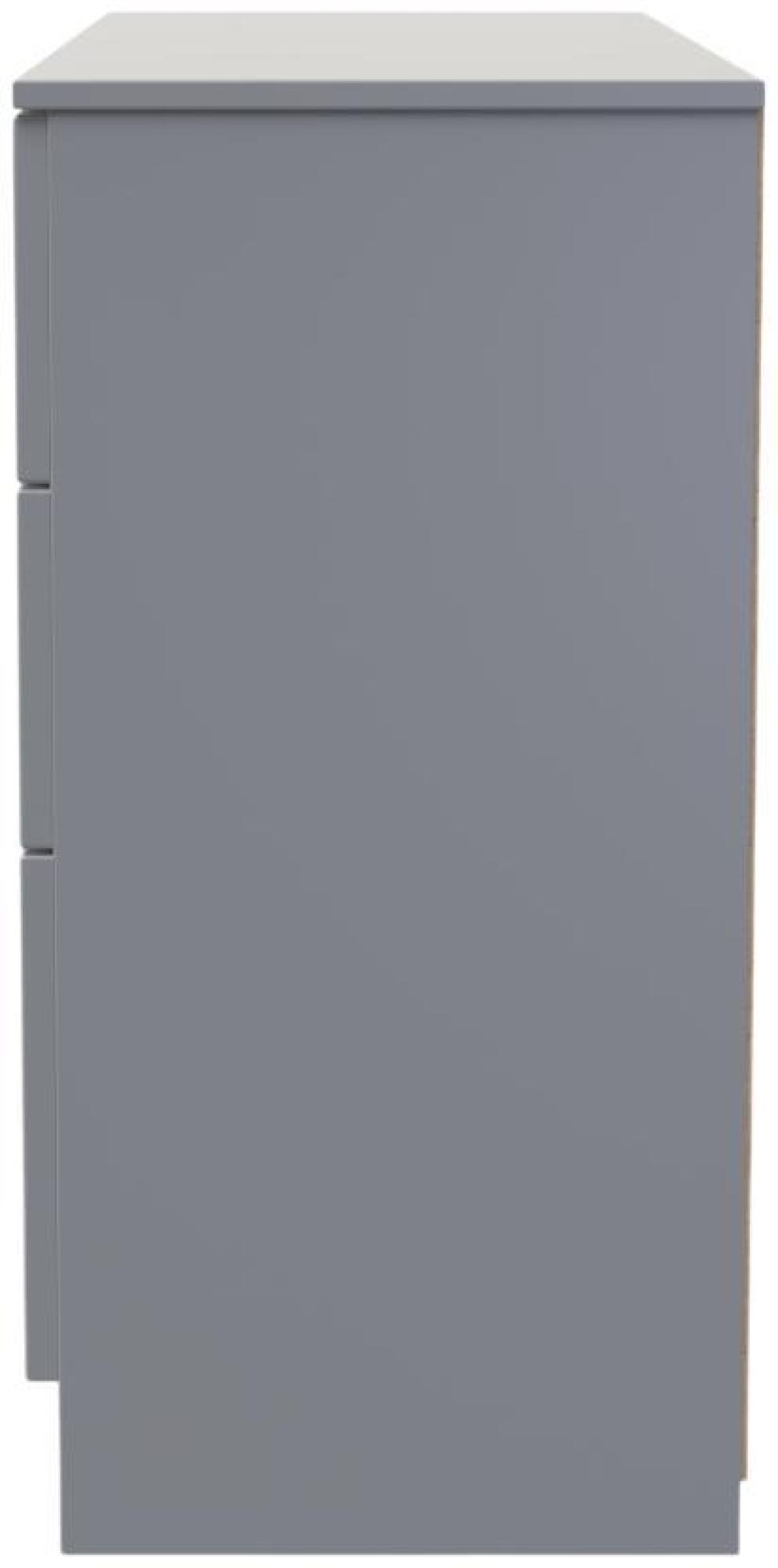 Product photograph of Milan Grey 6 Drawer Midi Chest from Choice Furniture Superstore.