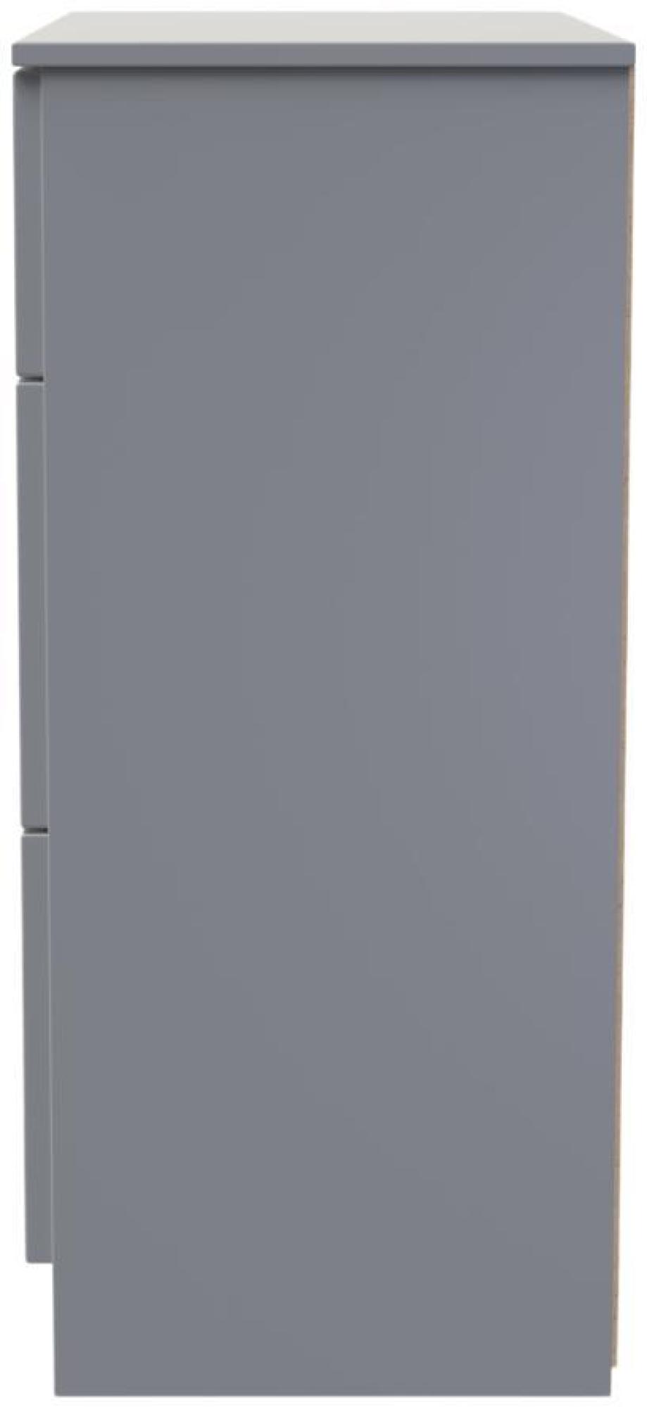 Product photograph of Milan Grey 3 Drawer Deep Chest from Choice Furniture Superstore.