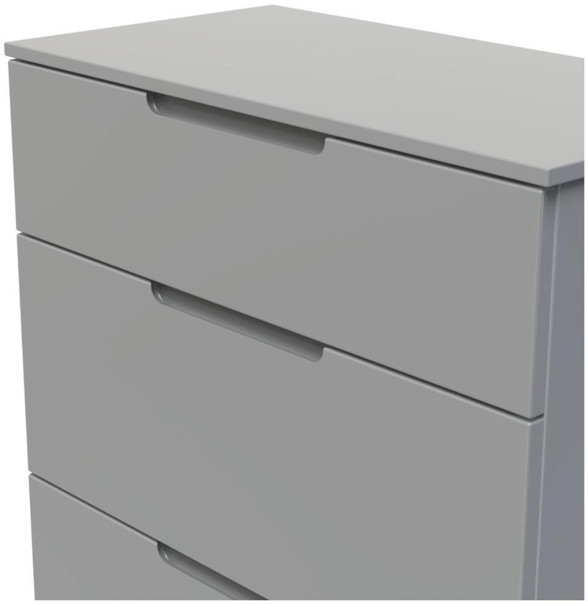 Product photograph of Milan Grey 3 Drawer Deep Chest from Choice Furniture Superstore.
