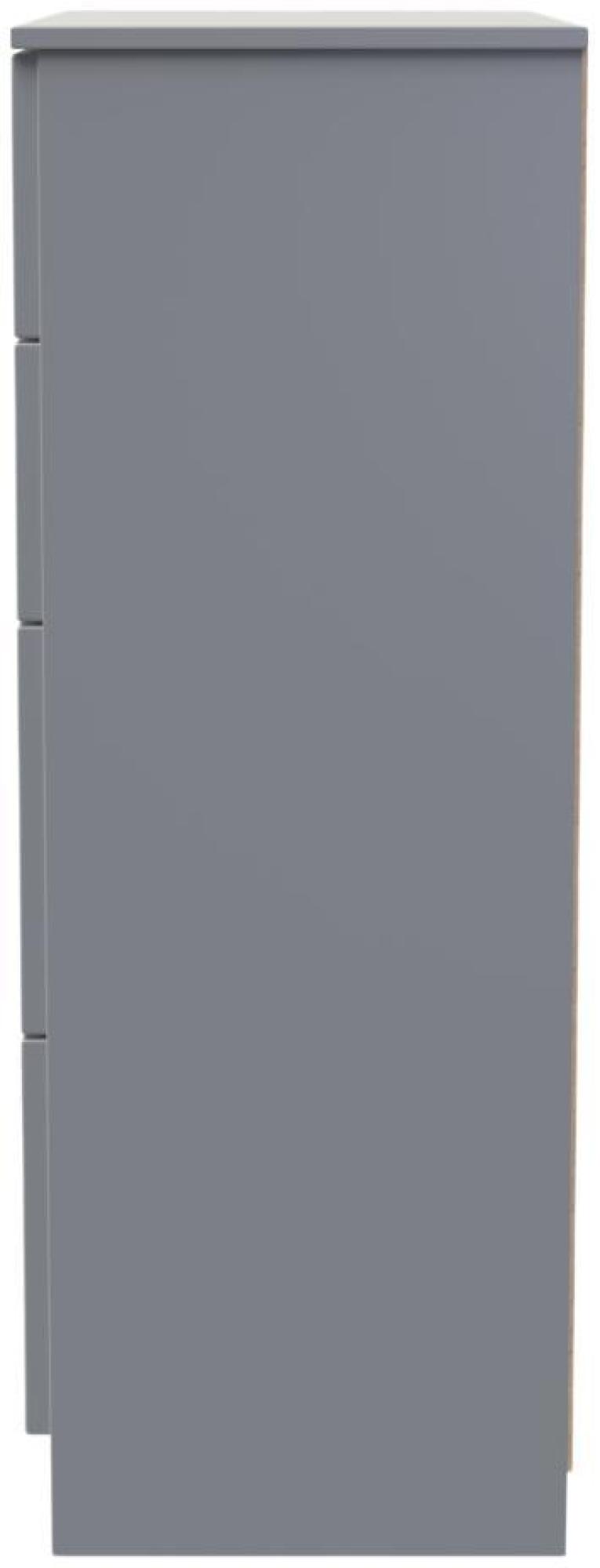 Product photograph of Milan Grey 4 Drawer Deep Chest from Choice Furniture Superstore.