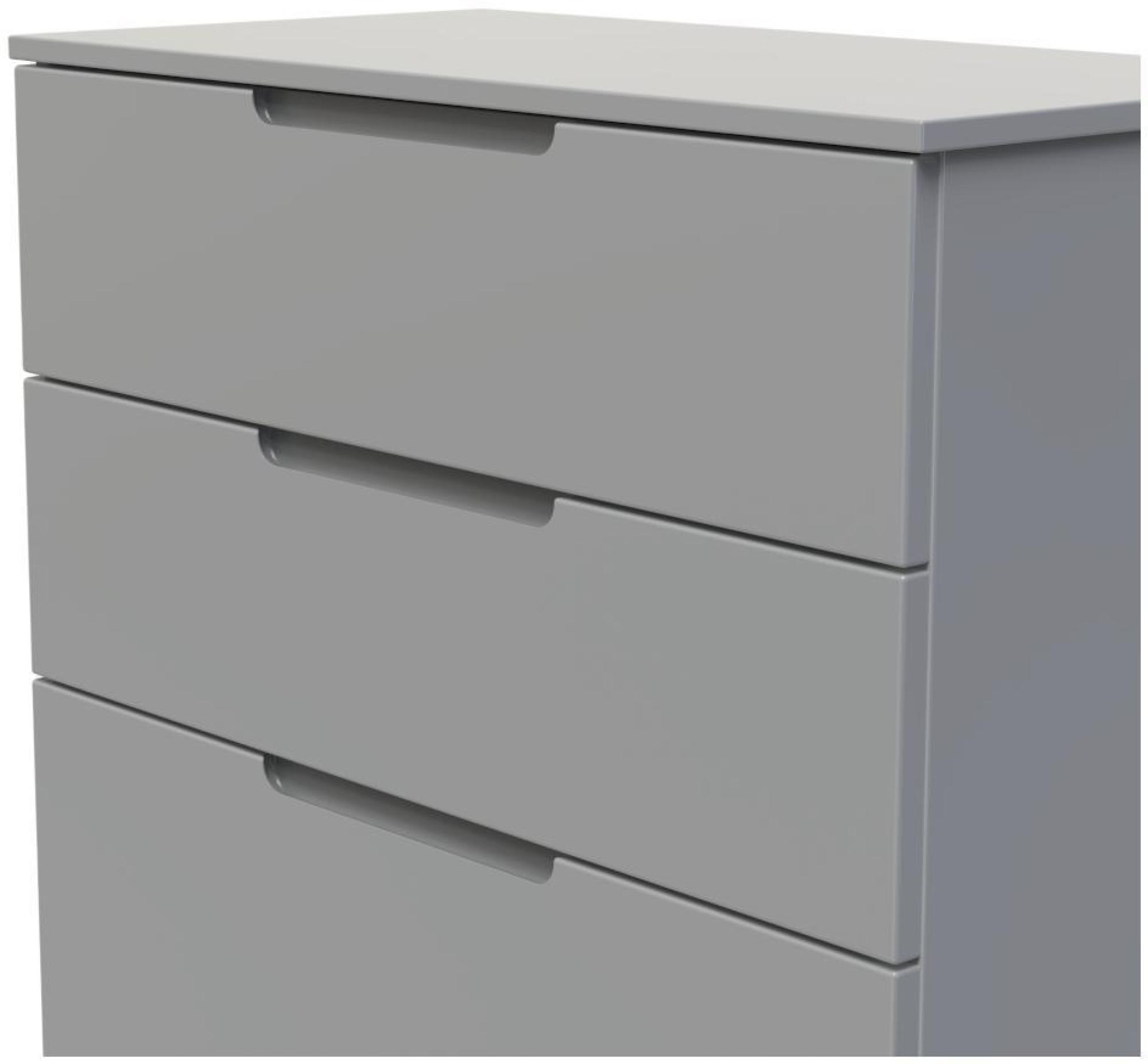 Product photograph of Milan Grey 4 Drawer Deep Chest from Choice Furniture Superstore.