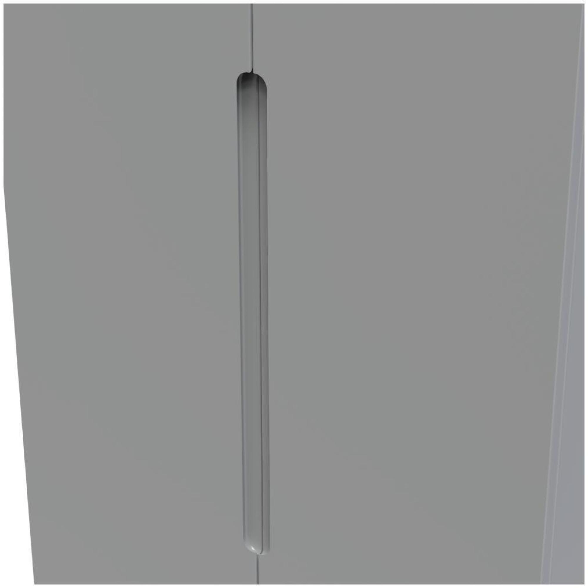 Product photograph of Milan Grey 2 Door Plain Tall Wardrobe from Choice Furniture Superstore.