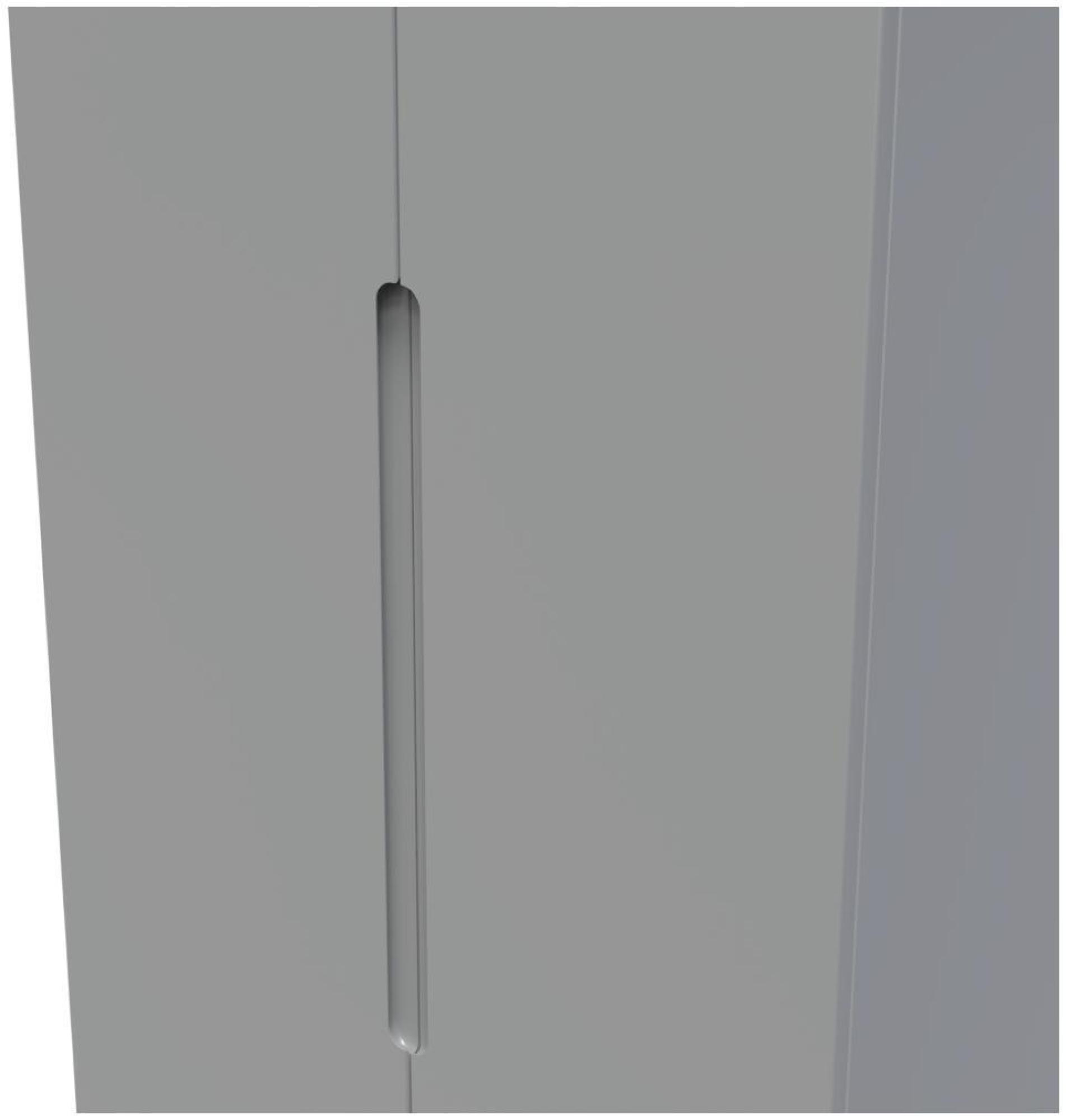 Product photograph of Milan Grey 2 Door 2 Drawer Double Wardrobe from Choice Furniture Superstore.