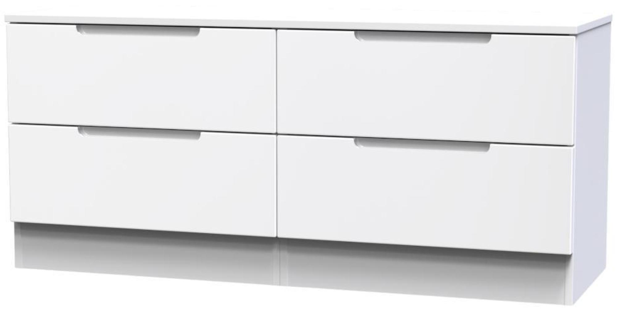 Product photograph of Milan White Gloss Bed Box from Choice Furniture Superstore.