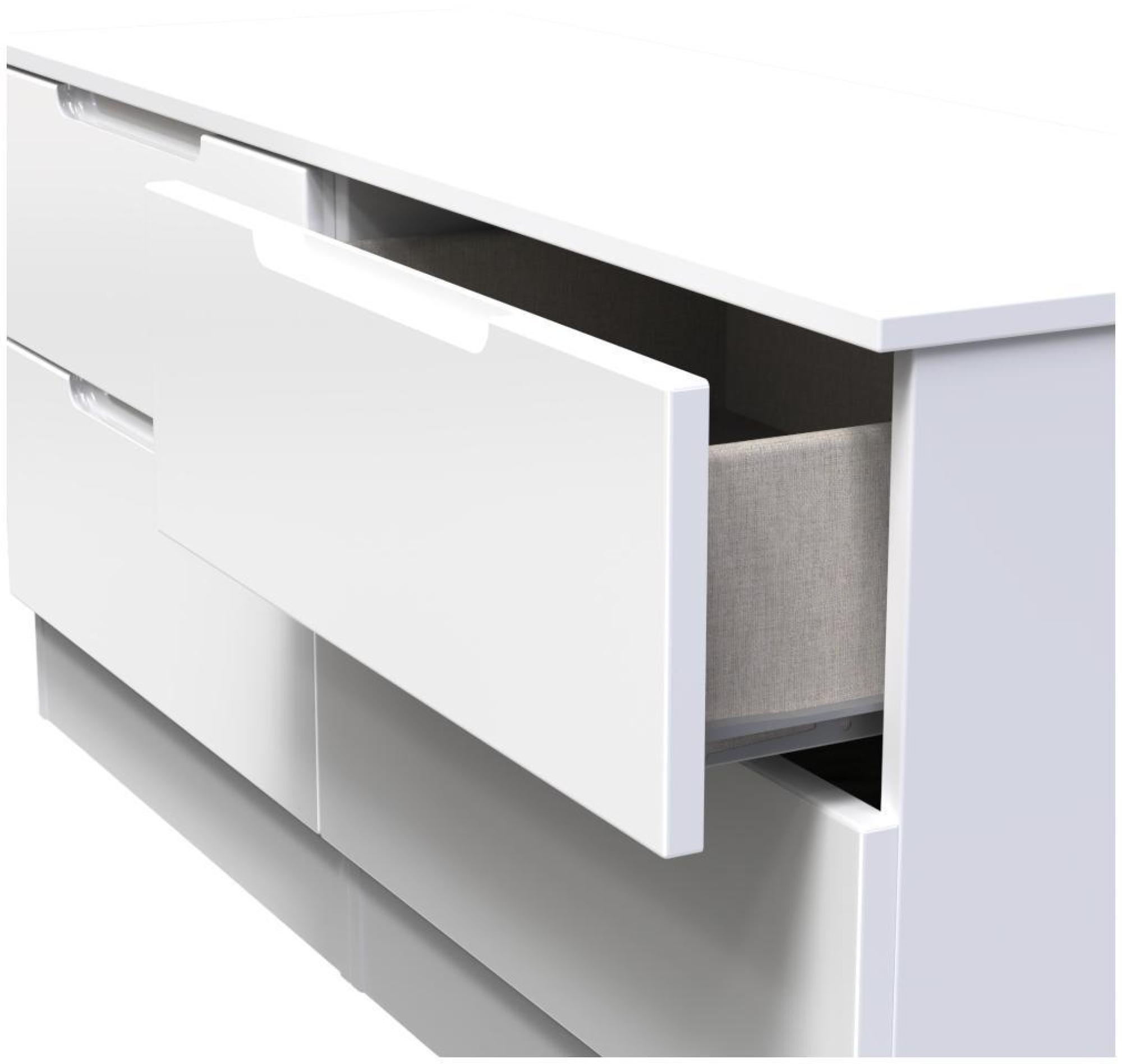 Product photograph of Milan White Gloss Bed Box from Choice Furniture Superstore.