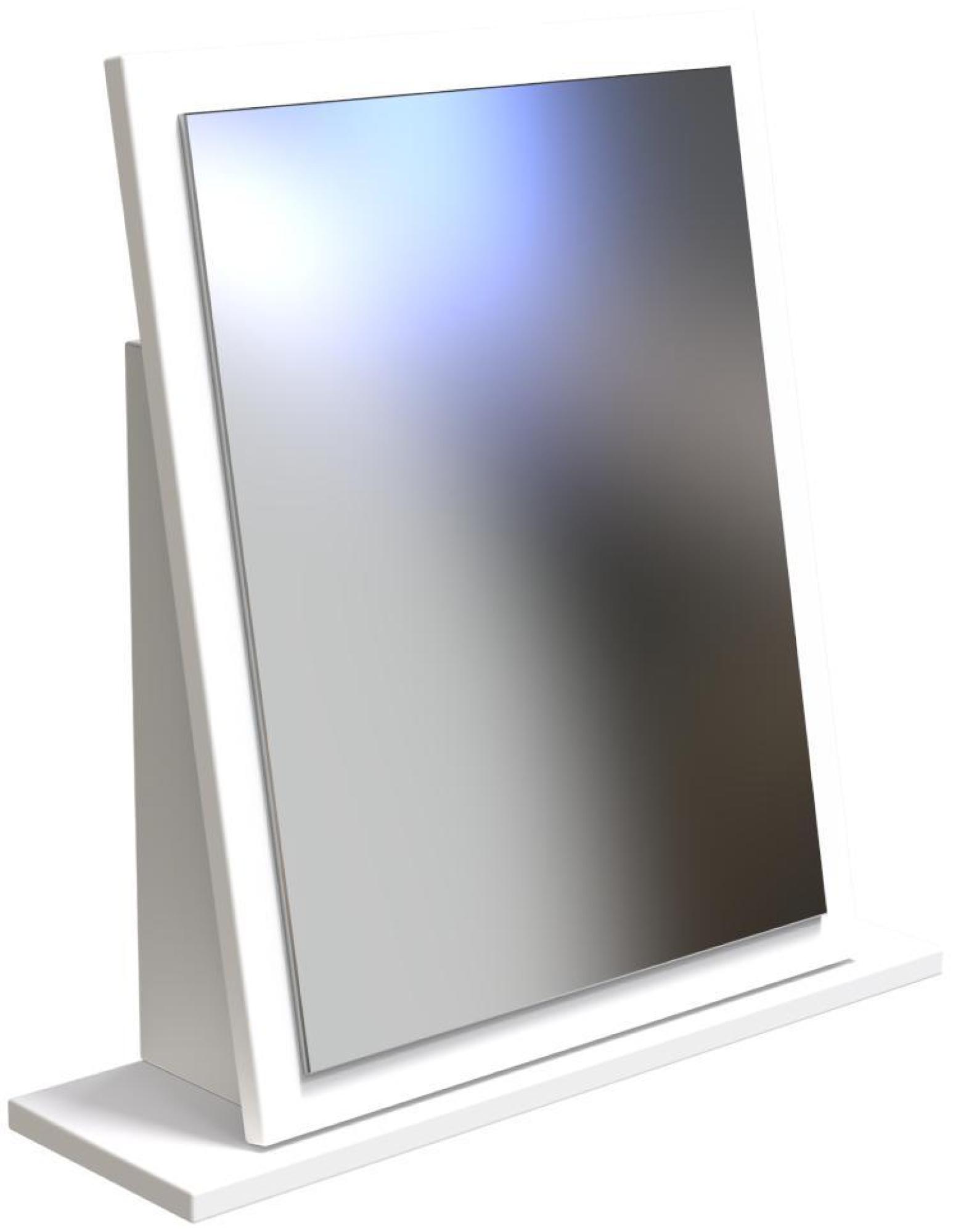 Product photograph of Milan White Gloss Dressing Mirror from Choice Furniture Superstore.