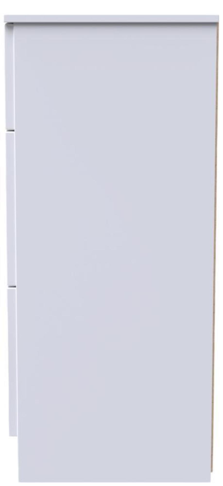 Product photograph of Milan White Gloss 3 Drawer Deep Chest from Choice Furniture Superstore.