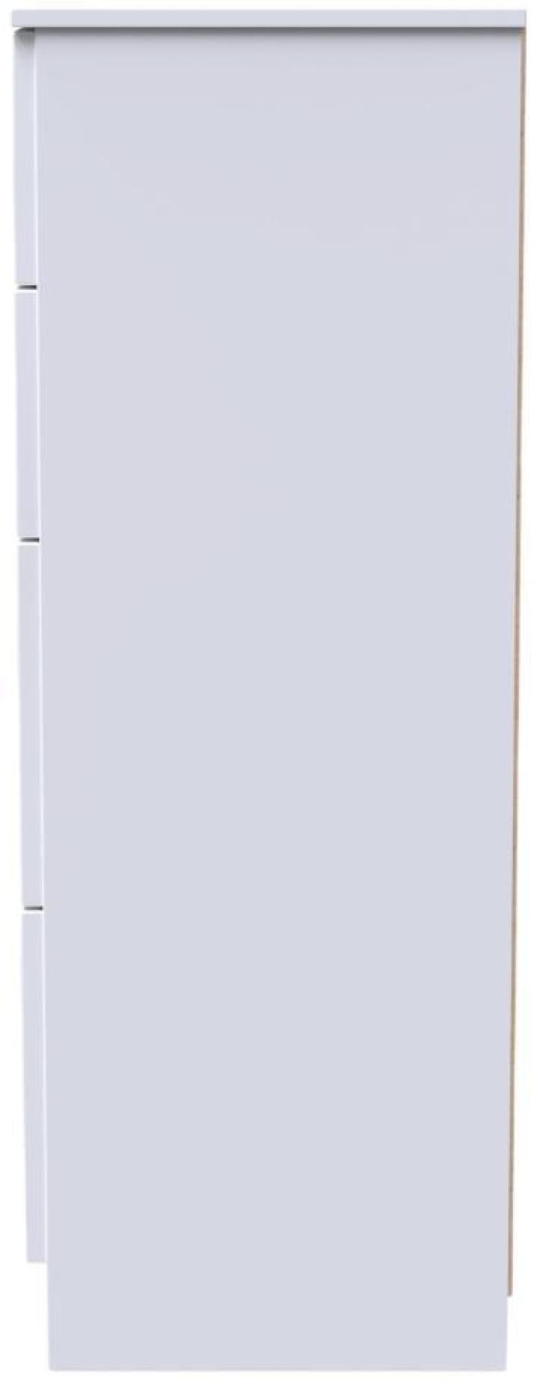 Product photograph of Milan White Gloss 4 Drawer Deep Chest from Choice Furniture Superstore.