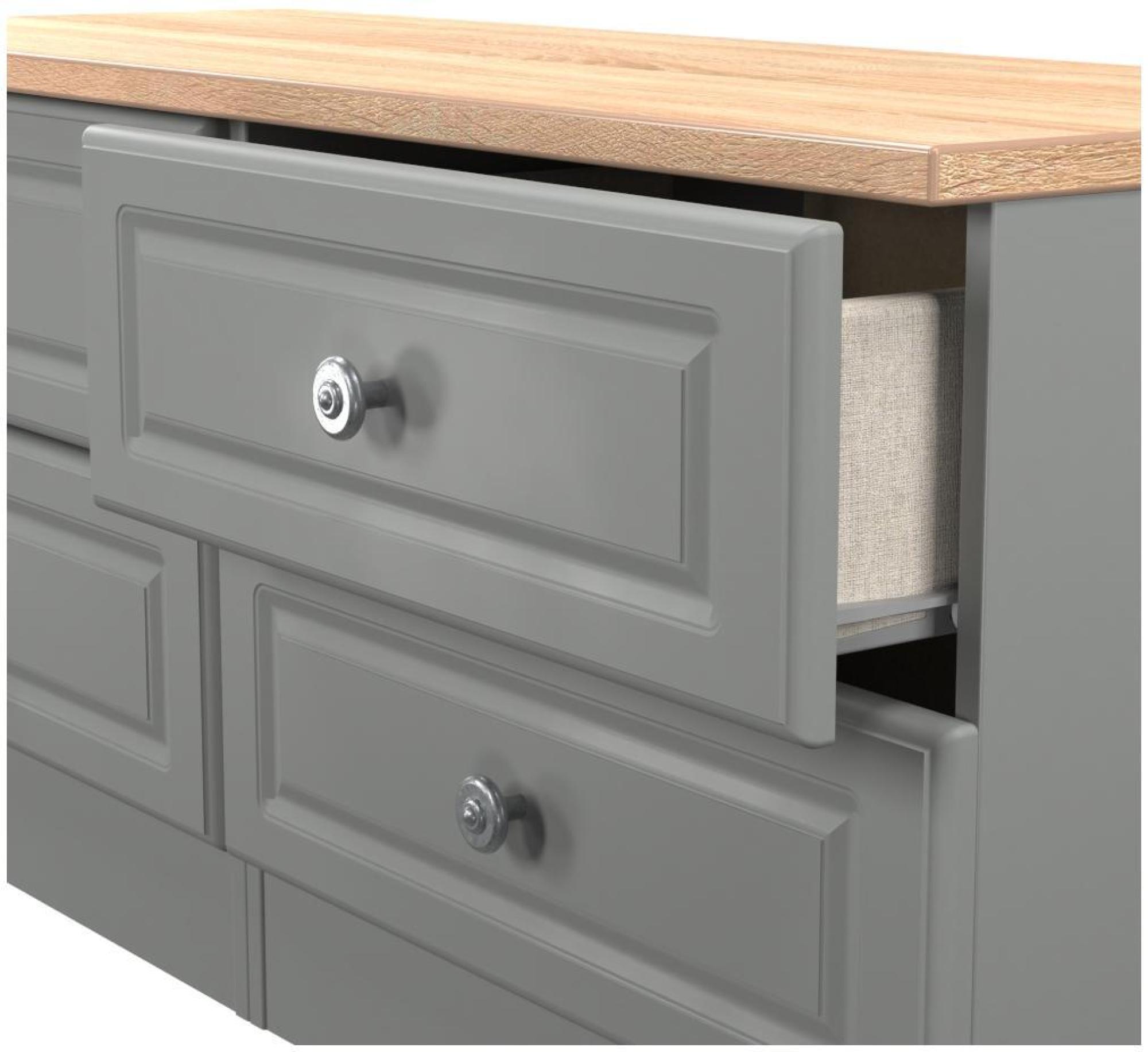 Product photograph of Norfolk Grey And Oak Effect Bed Box from Choice Furniture Superstore.