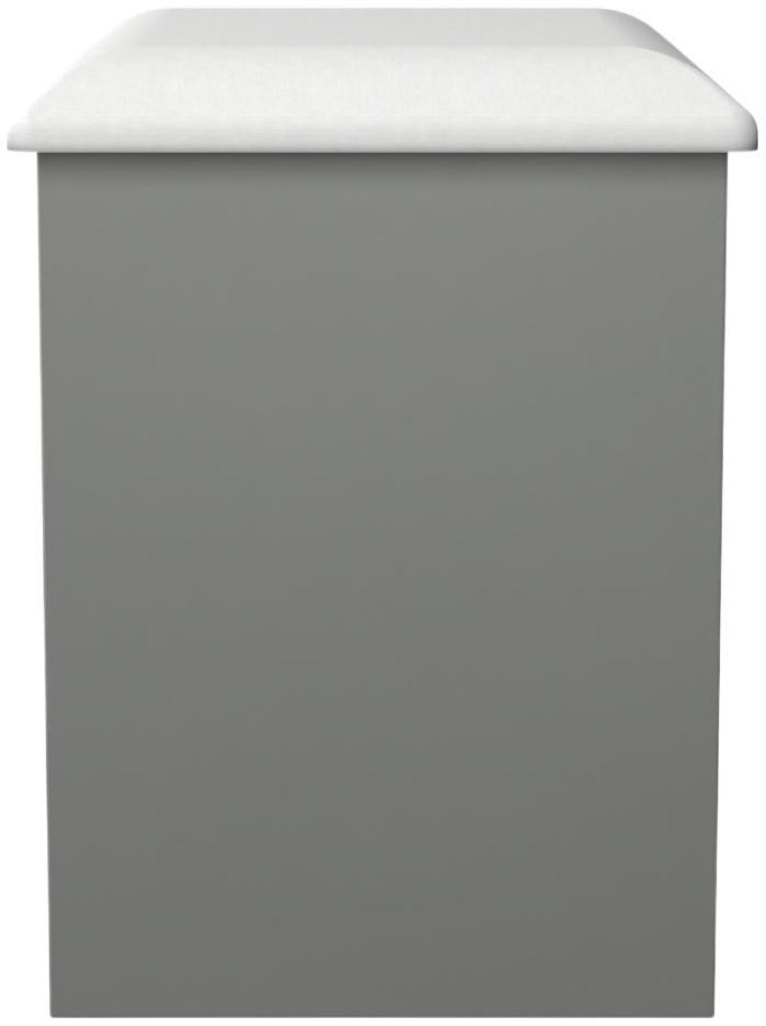 Product photograph of Norfolk Grey Padded Dressing Stool from Choice Furniture Superstore.