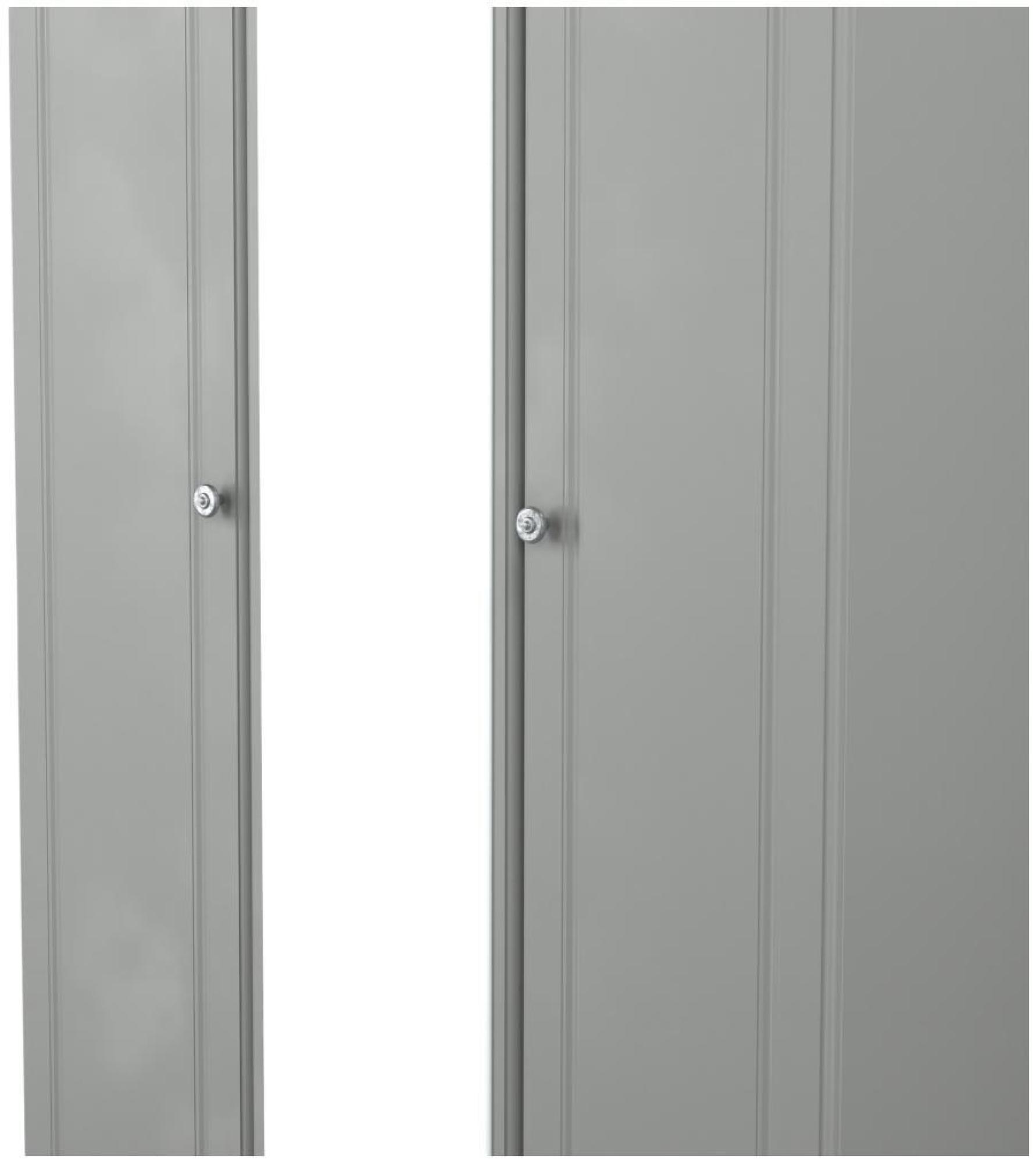 Product photograph of Norfolk Grey And Oak Effect 3 Door Triple Wardrobe - 1 Mirror from Choice Furniture Superstore.