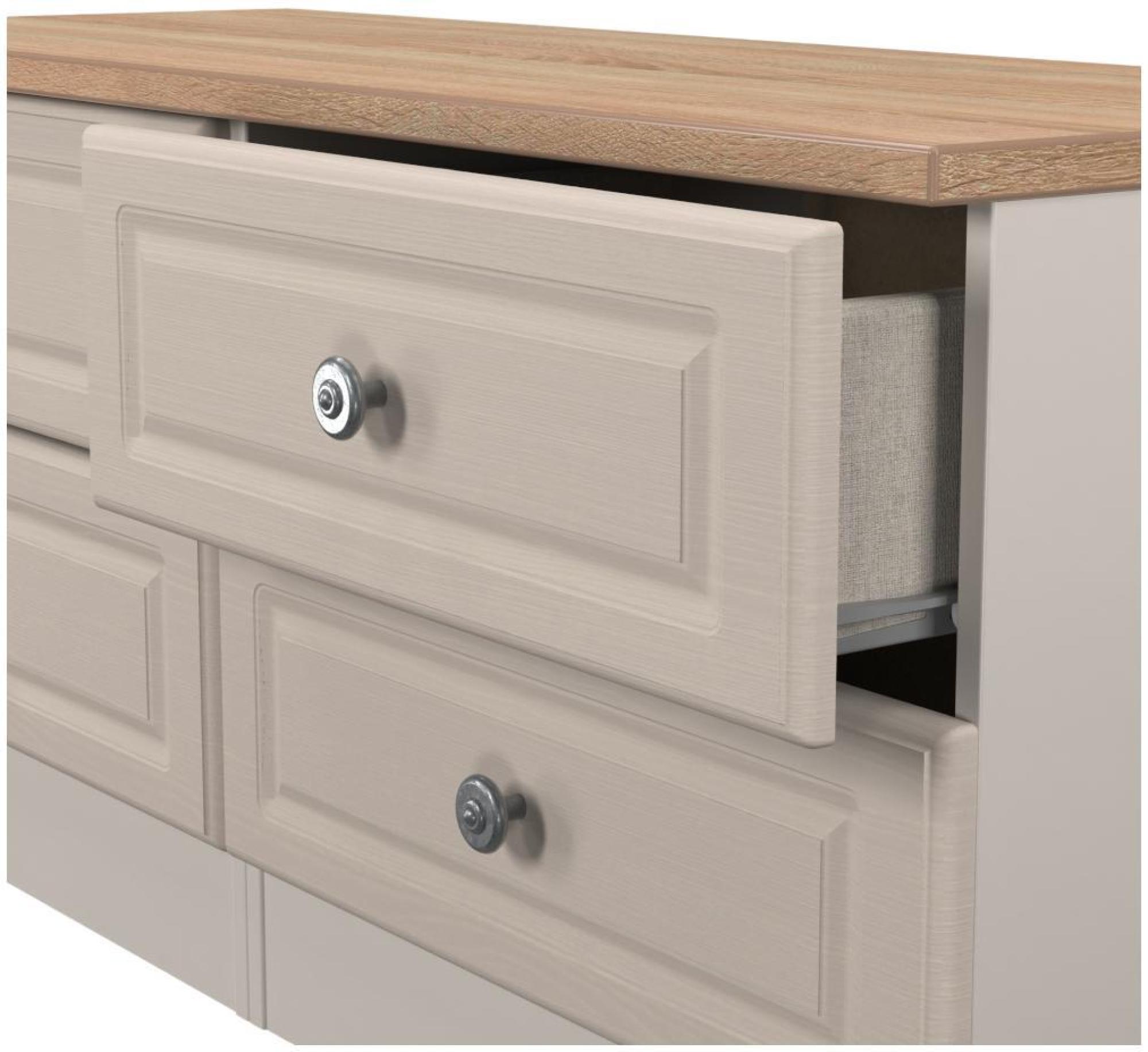Product photograph of Norfolk Cashmere And Oak Effect Bed Box from Choice Furniture Superstore.