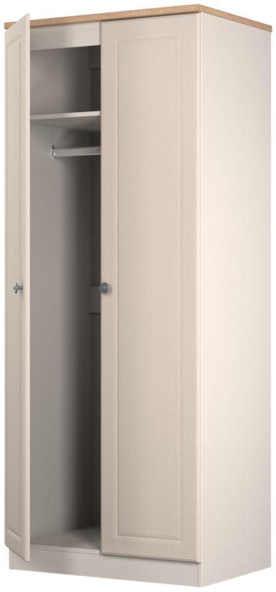 Product photograph of Norfolk Kashmir And Oak Effect 2 Door Plain Wardrobe from Choice Furniture Superstore.