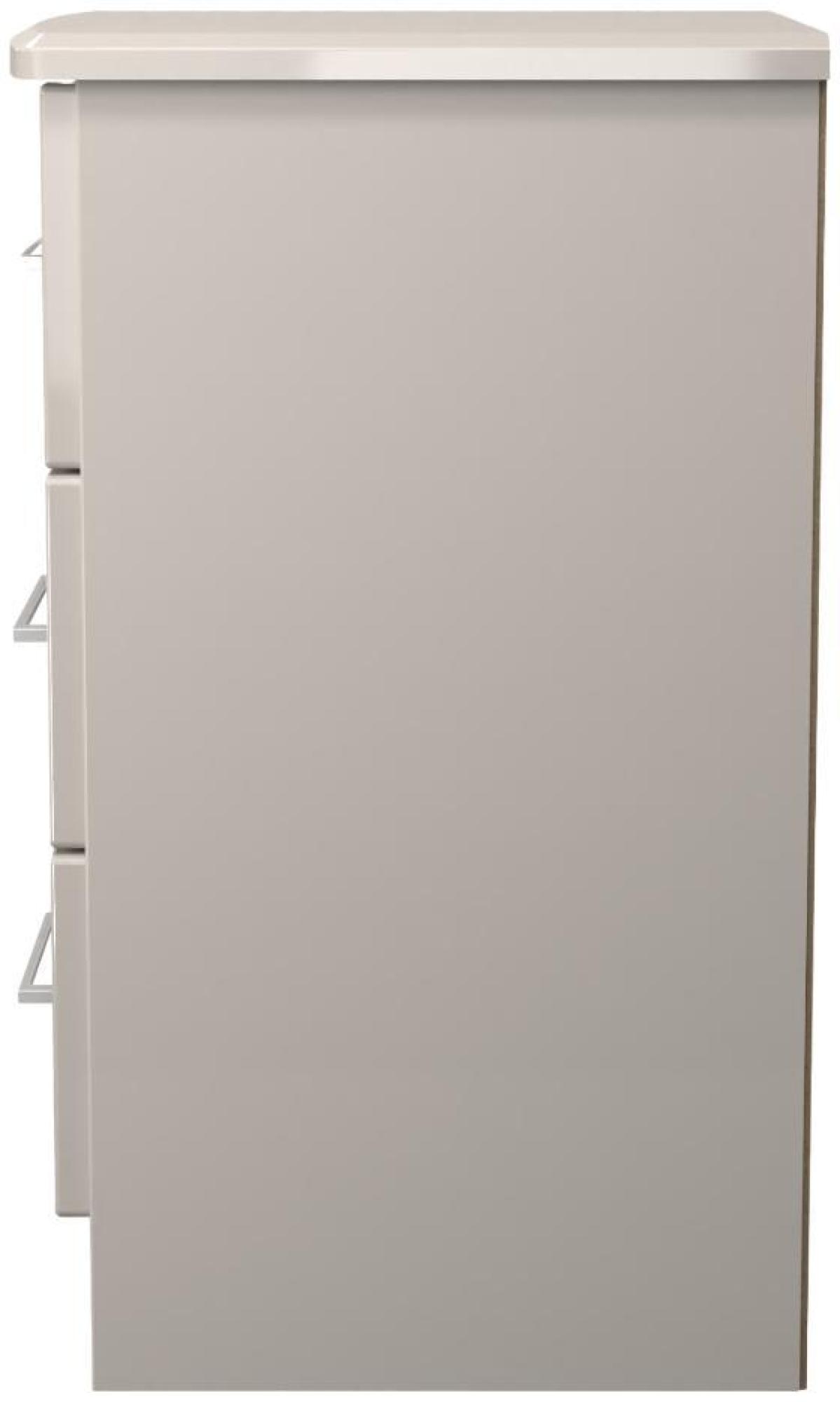 Product photograph of Paris Cashmere 3 Drawer Beside Cabinet from Choice Furniture Superstore.