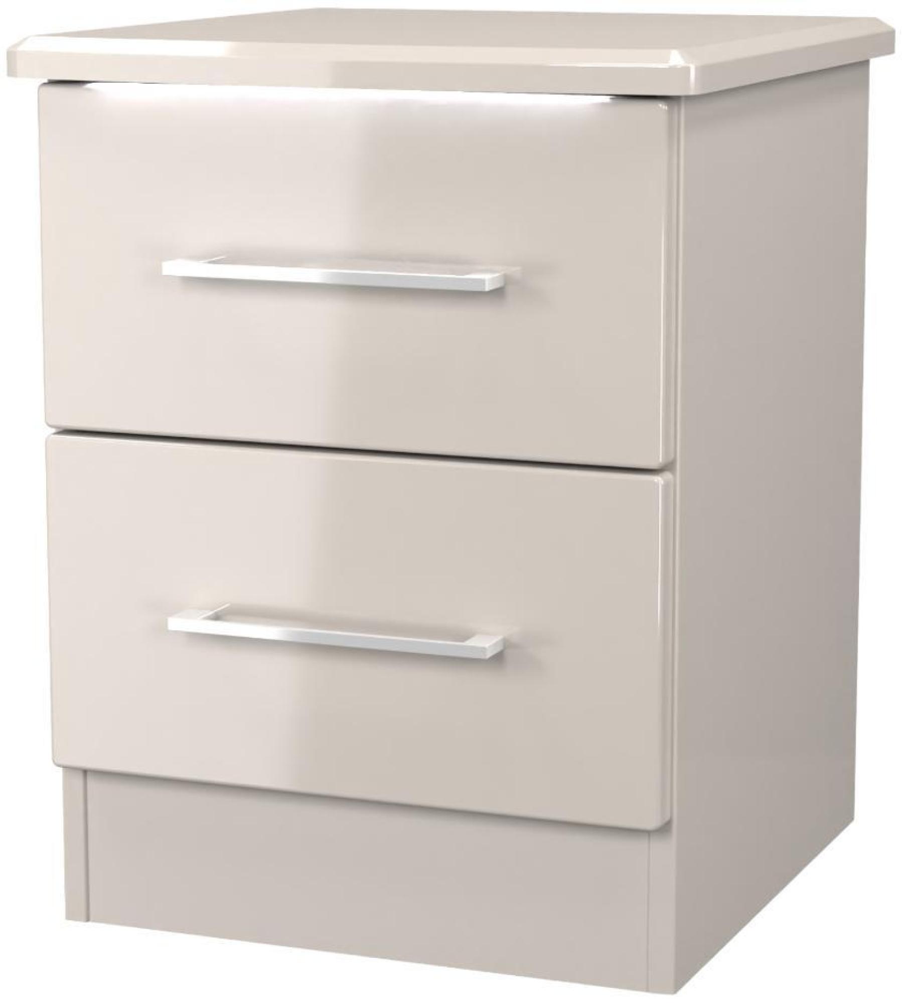 Product photograph of Paris Cashmere 2 Drawer Bedside Cabinet from Choice Furniture Superstore.
