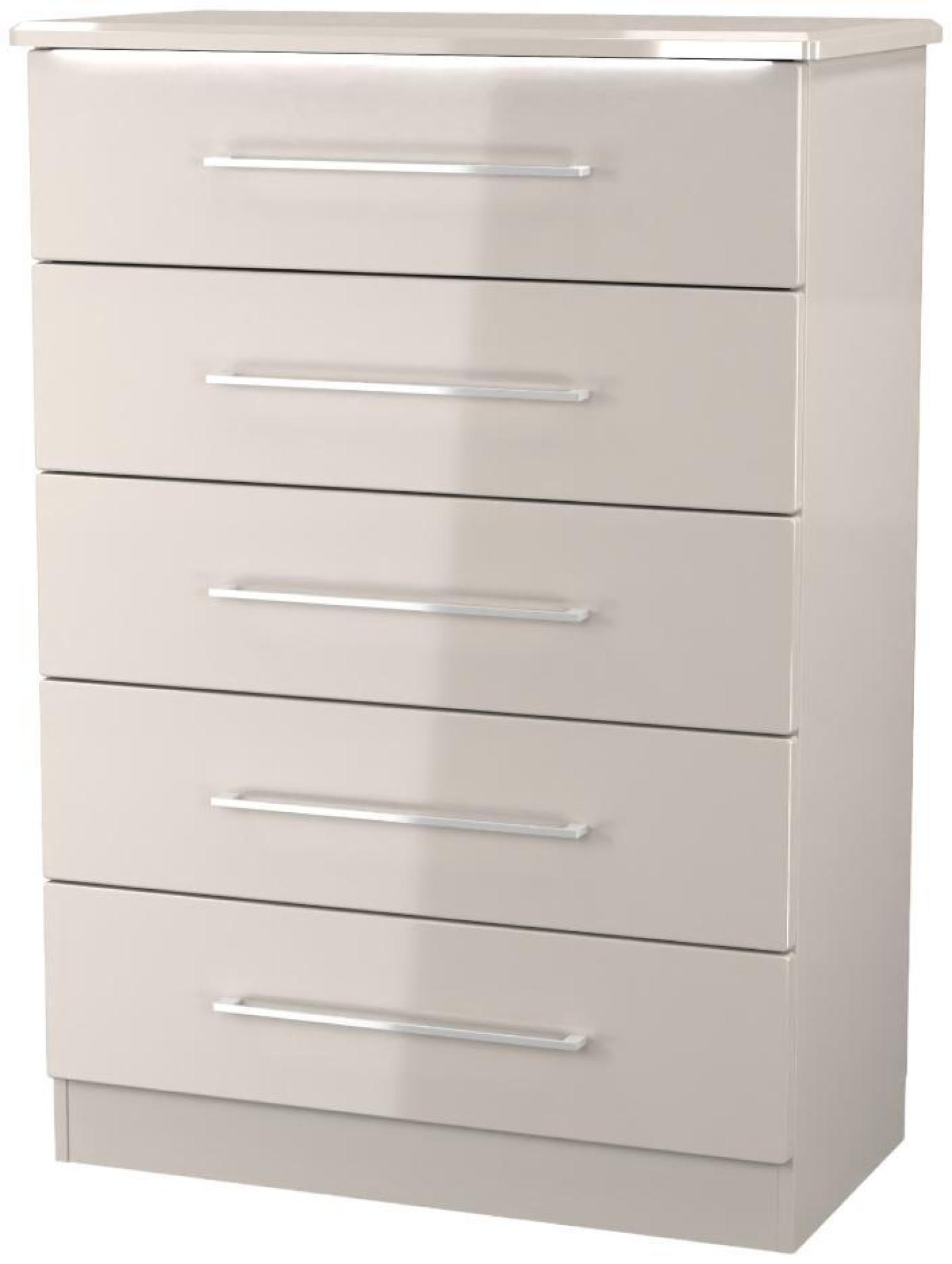 Product photograph of Paris Cashmere 5 Drawer Chest from Choice Furniture Superstore.