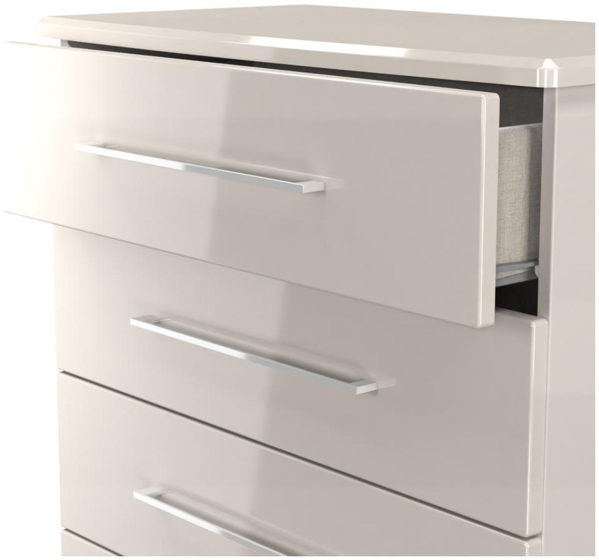 Product photograph of Paris Cashmere 5 Drawer Chest from Choice Furniture Superstore.