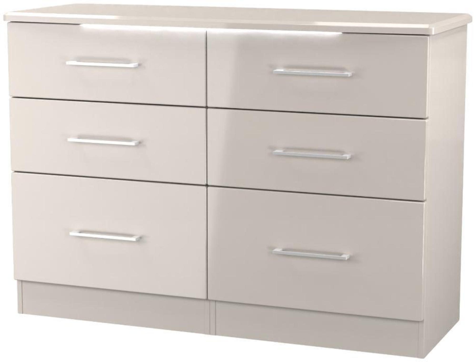 Product photograph of Paris Cashmere 6 Drawer Midi Chest from Choice Furniture Superstore.