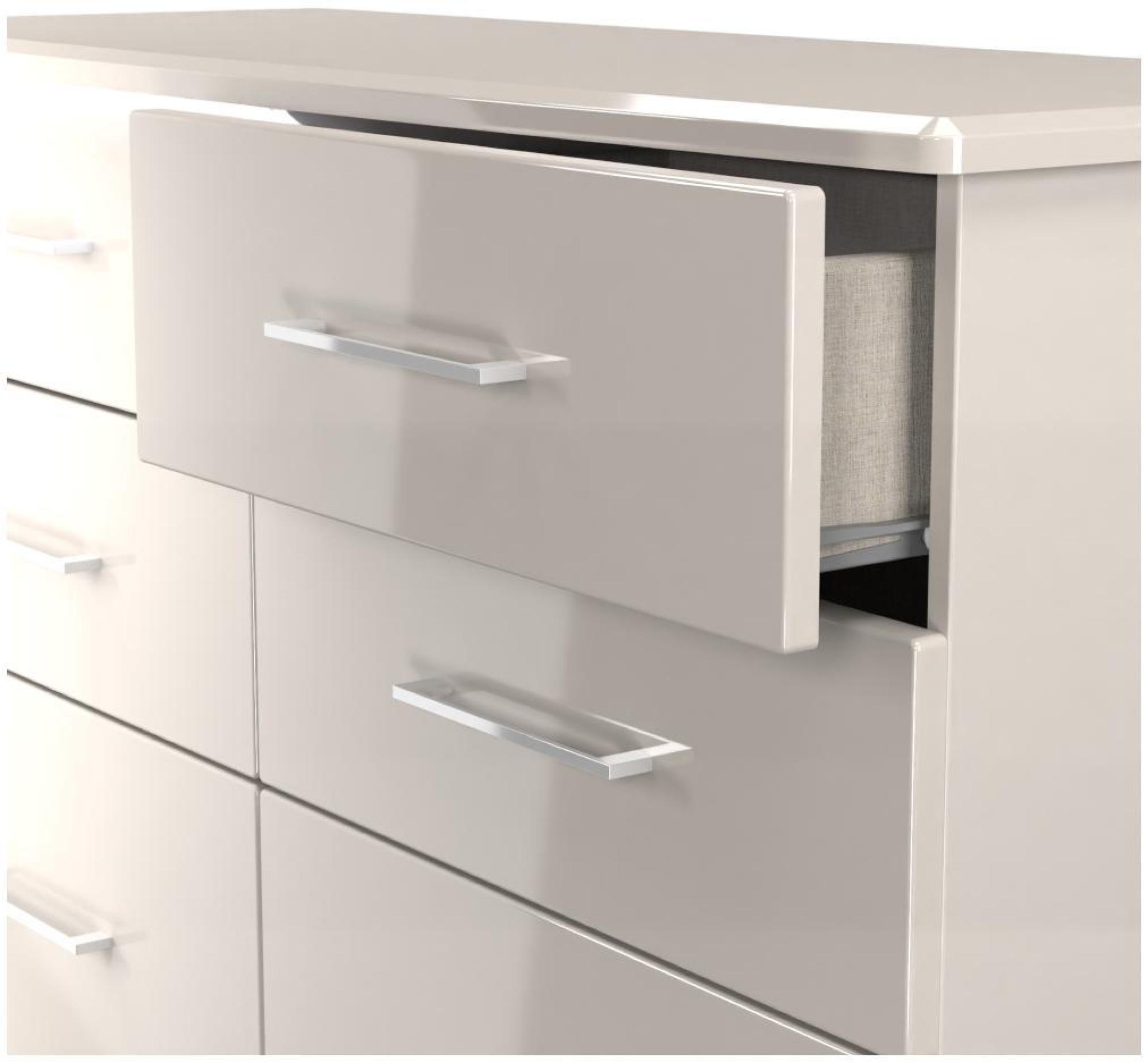 Product photograph of Paris Cashmere 6 Drawer Midi Chest from Choice Furniture Superstore.