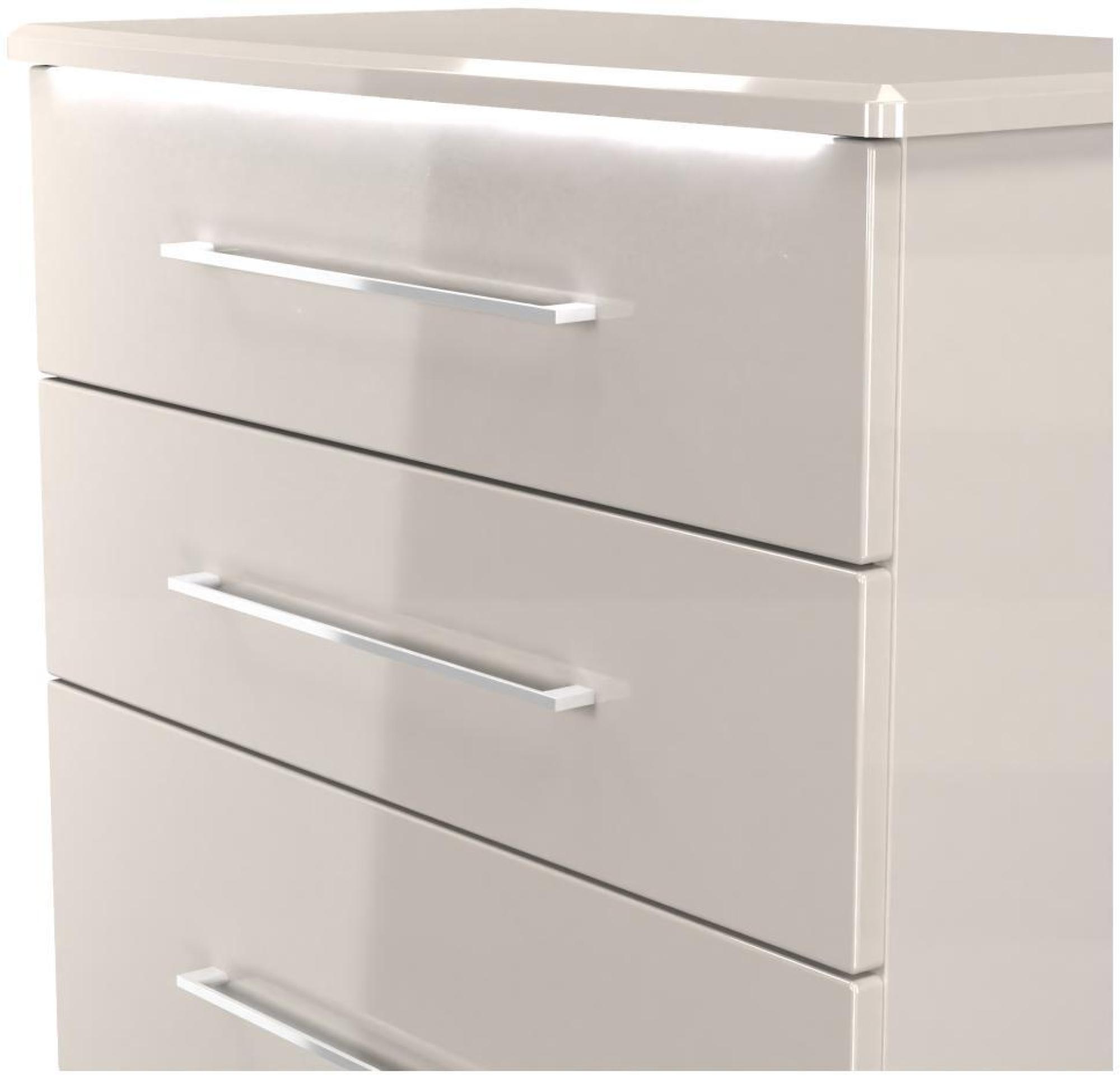 Product photograph of Paris Cashmere Gloss 4 Drawer Deep Chest from Choice Furniture Superstore.