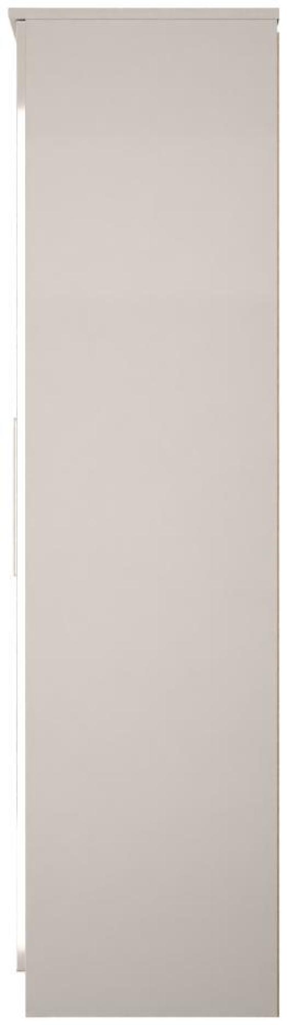 Product photograph of Paris Cashmere Gloss 2 Door Plain Tall Wardrobe from Choice Furniture Superstore.
