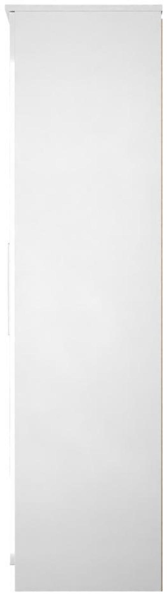 Product photograph of Paris White Gloss 2 Door Plain Tall Wardrobe from Choice Furniture Superstore.