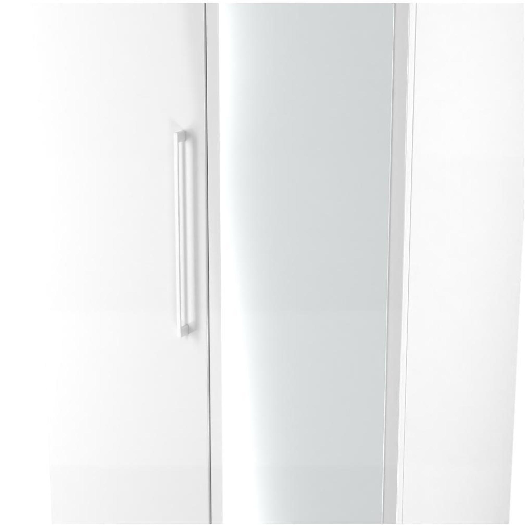 Product photograph of Paris White Gloss 2 Door Tall Wardrobe - 1 Mirror from Choice Furniture Superstore.