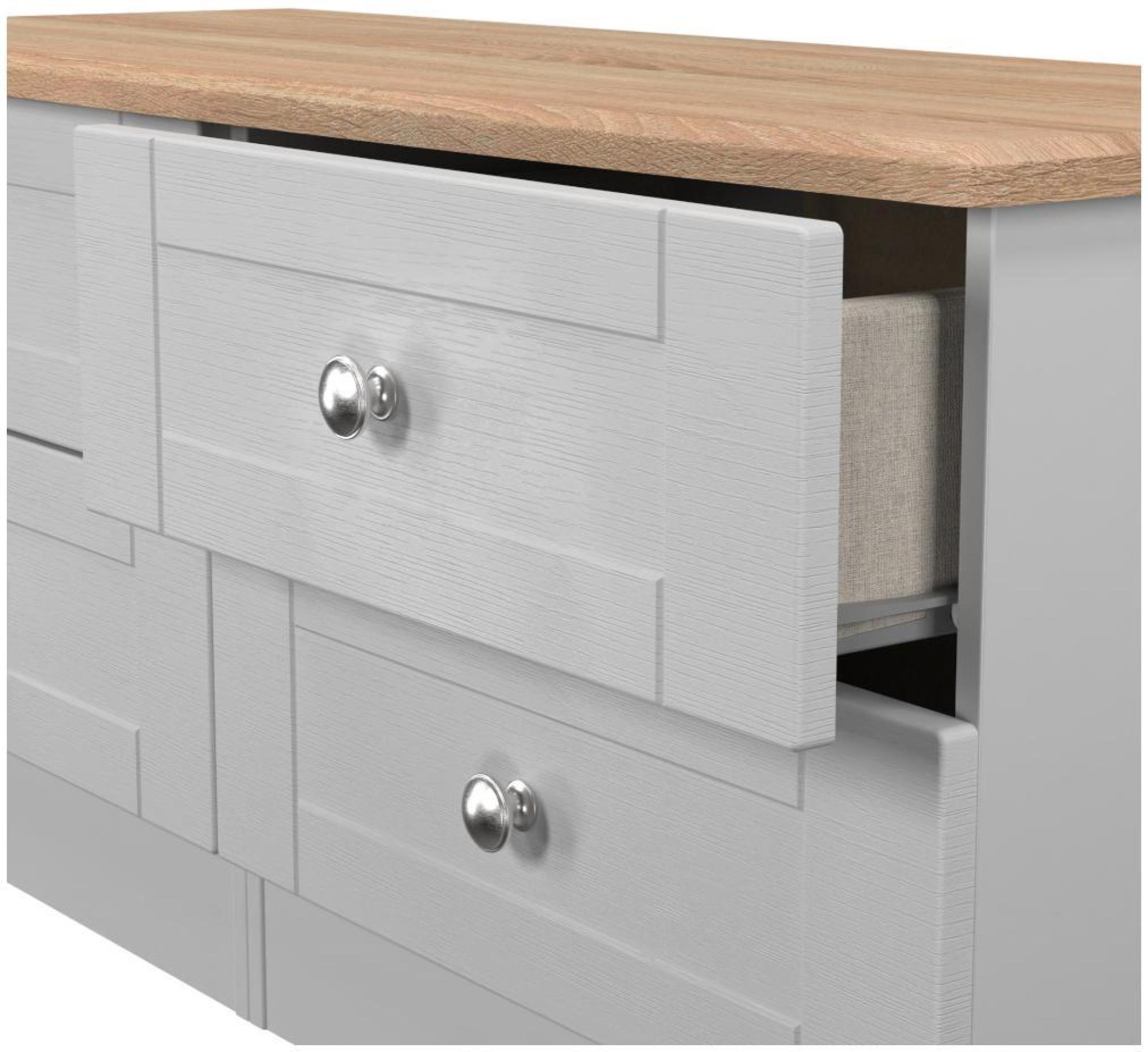 Product photograph of Sussex Grey And Oak Effect Bed Box from Choice Furniture Superstore.