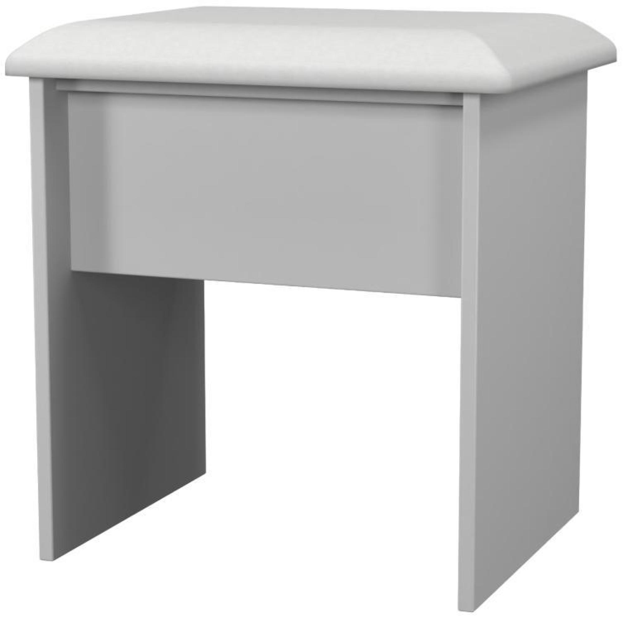 Product photograph of Sussex Grey Padded Dressing Stool from Choice Furniture Superstore.