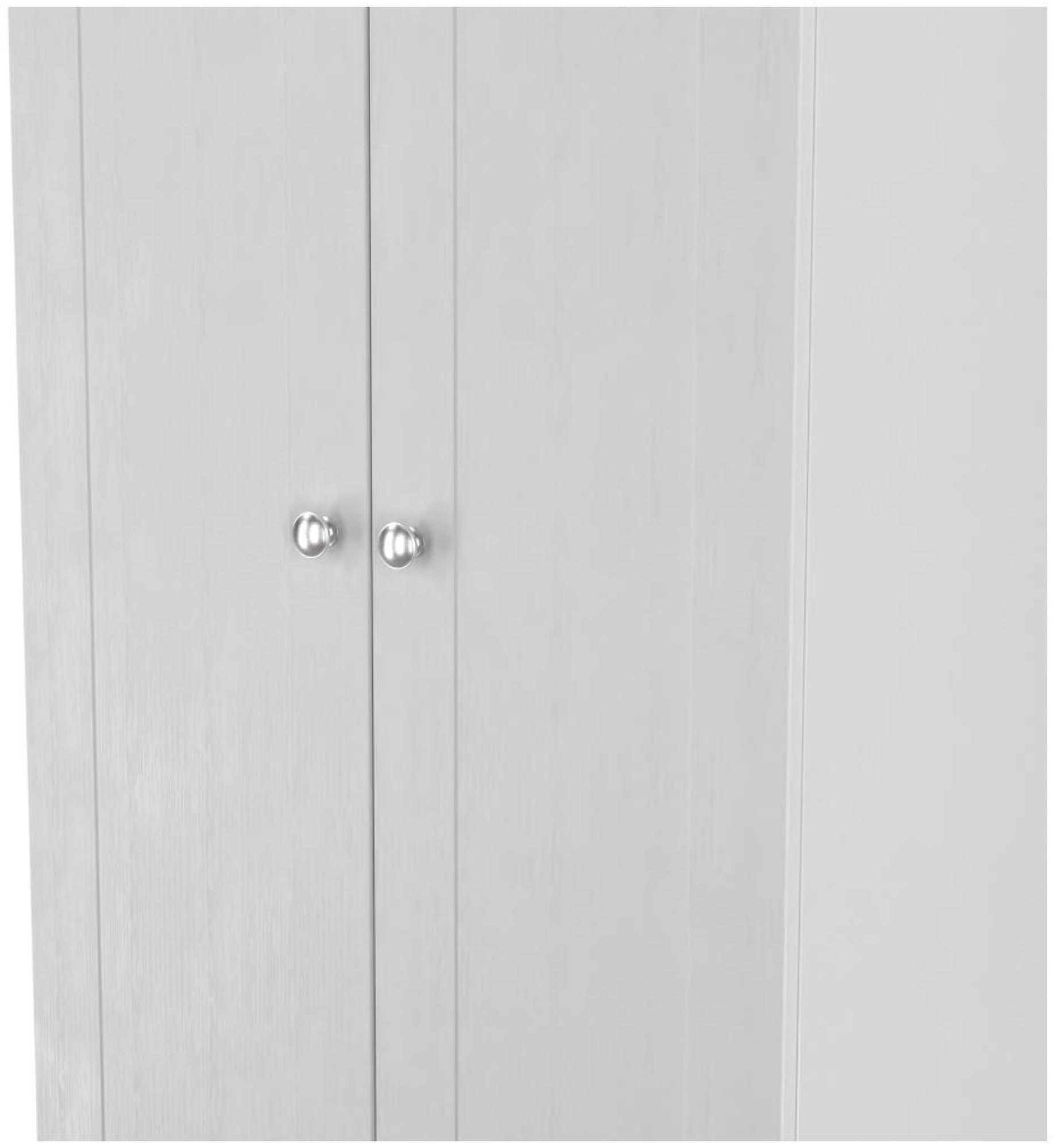 Product photograph of Sussex Grey And Oak Effect 2 Door Plain Tall Wardrobe from Choice Furniture Superstore.