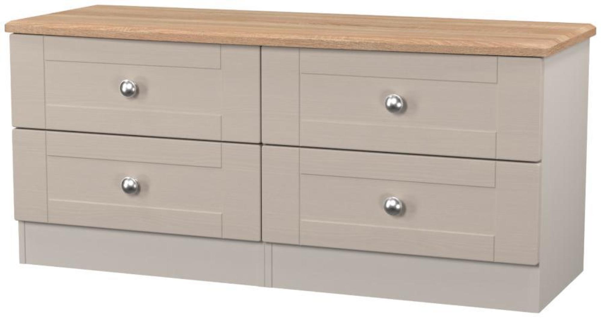 Product photograph of Sussex Cashmere And Oak Effect Bed Box from Choice Furniture Superstore.