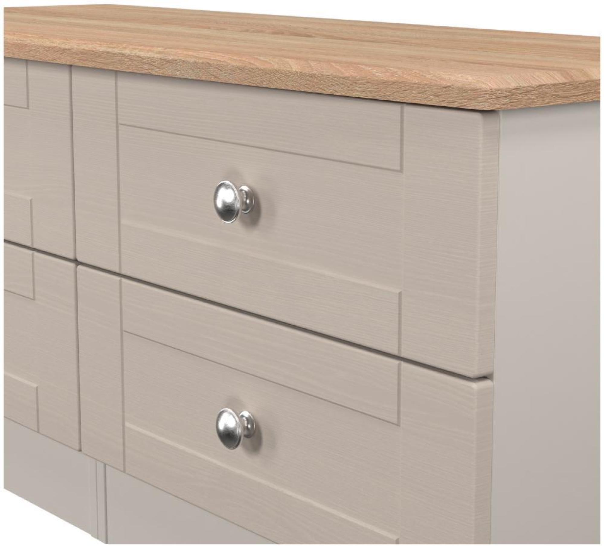 Product photograph of Sussex Cashmere And Oak Effect Bed Box from Choice Furniture Superstore.