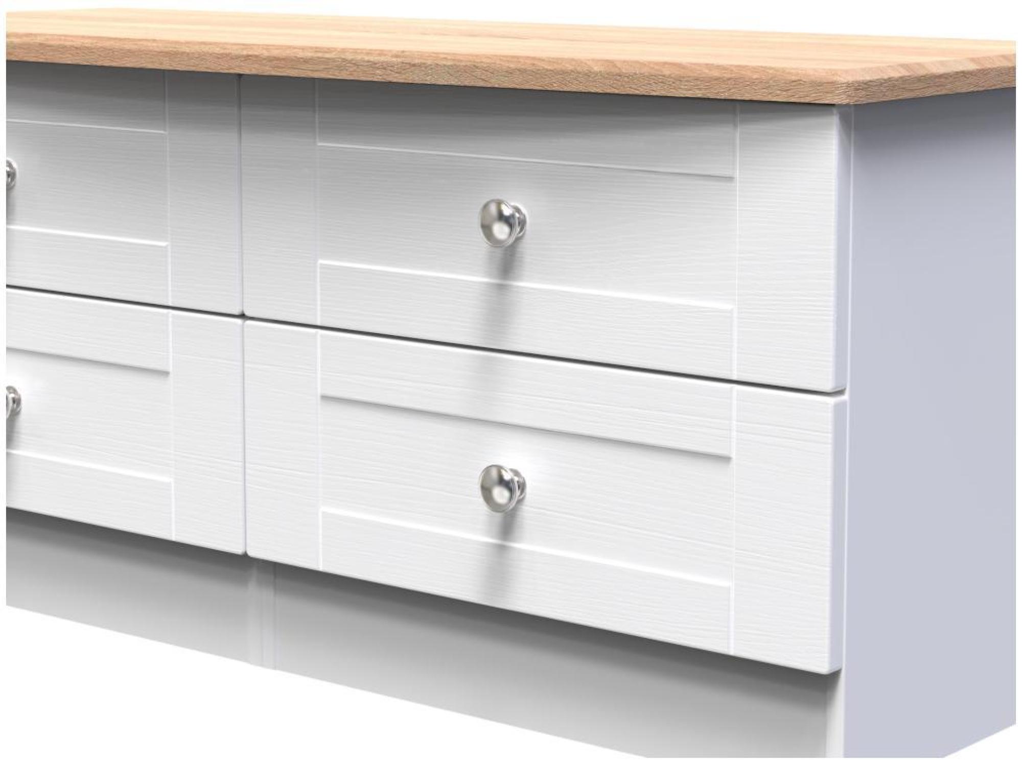 Product photograph of Sussex White And Oak Effect Bed Box from Choice Furniture Superstore.