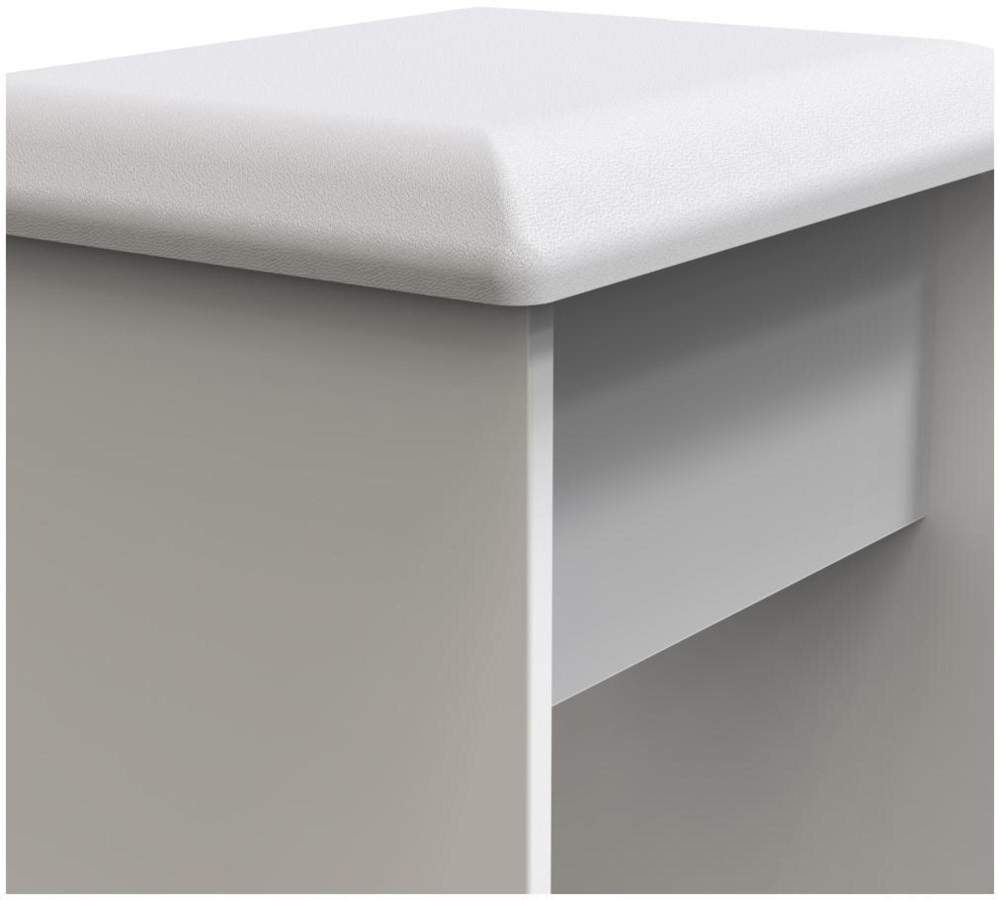 Product photograph of Sussex White Padded Dressing Stool from Choice Furniture Superstore.