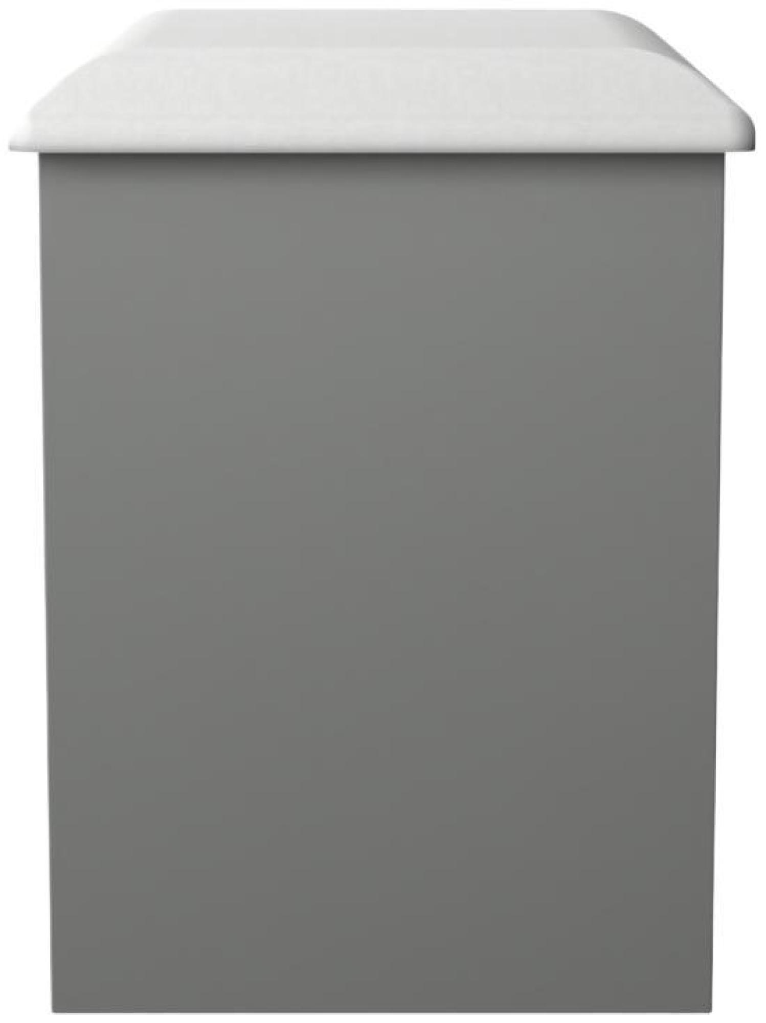 Product photograph of Yarmouth Grey Padded Dressing Stool from Choice Furniture Superstore.