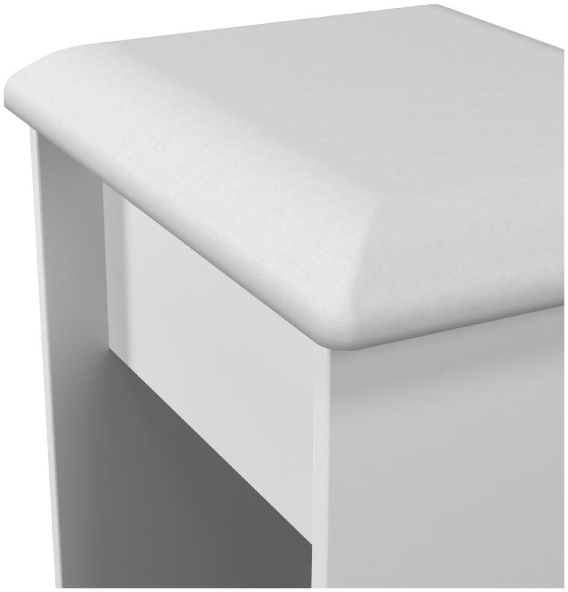 Product photograph of Yarmouth White Gloss Padded Dressing Stool from Choice Furniture Superstore.