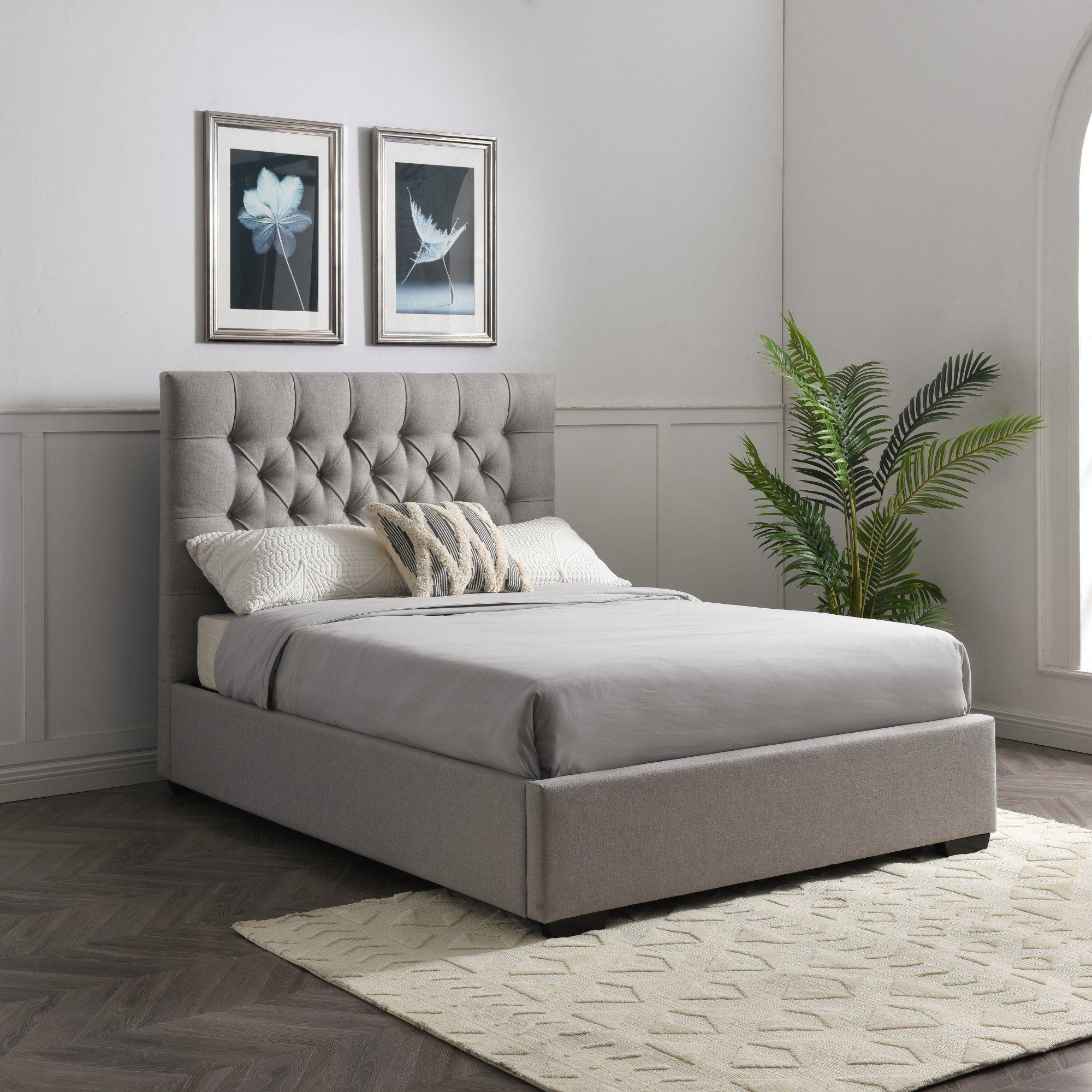 Product photograph of Elisa Grey Wool Multi-lift Ottoman Storage Bed - Sizes Available from Choice Furniture Superstore.