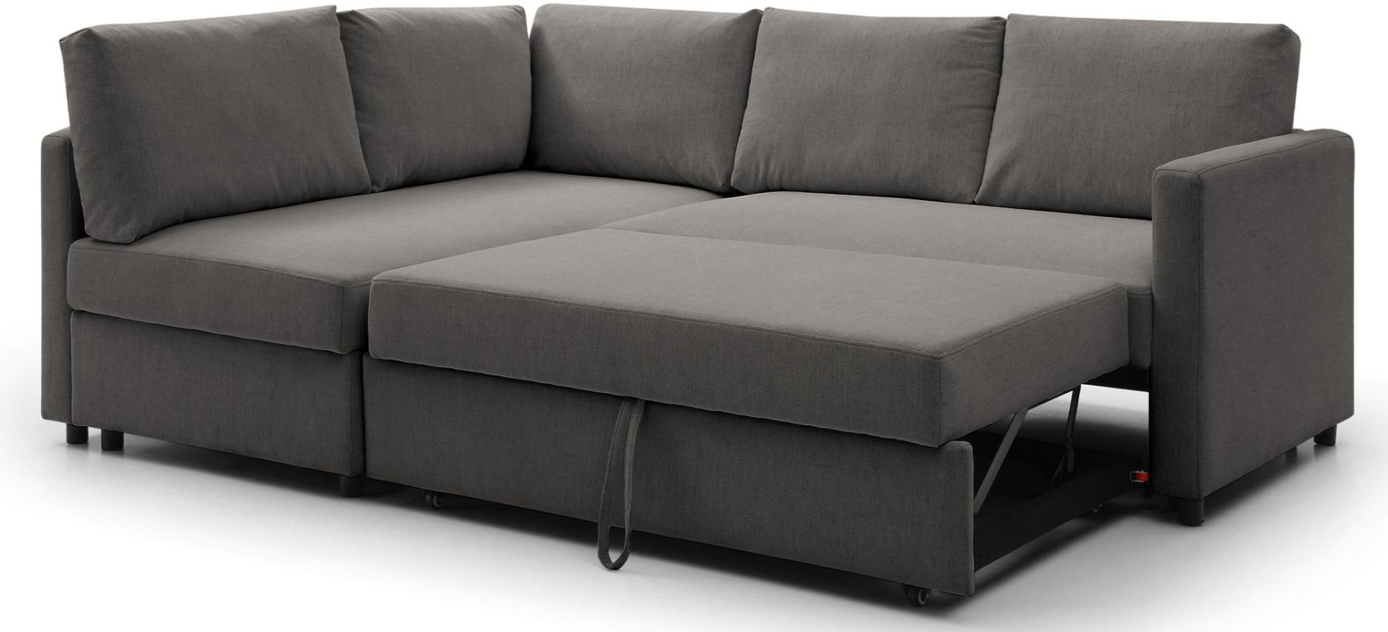 Product photograph of Clara Grey Fabric Corner Pull Out Sofa Bed With Storage from Choice Furniture Superstore.