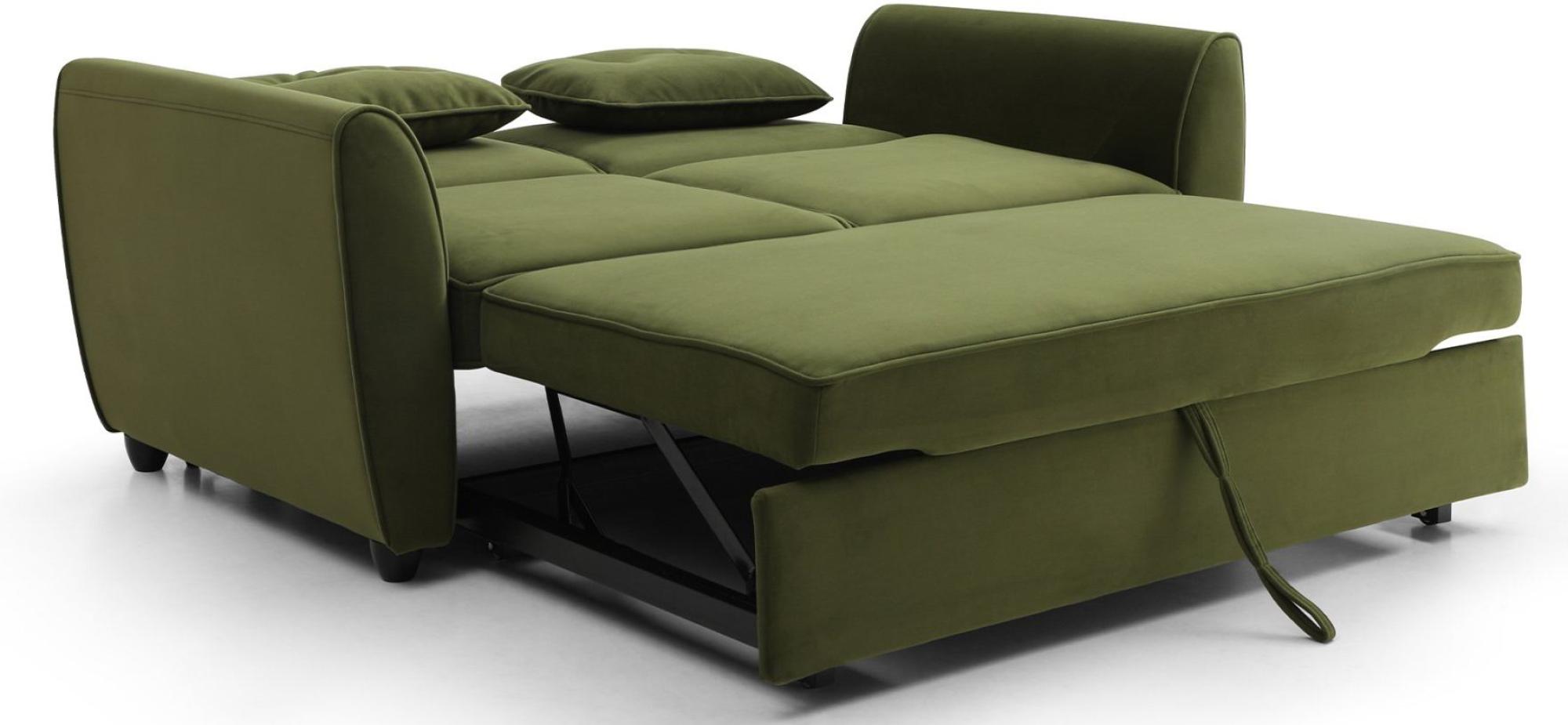 Product photograph of Willow Olive Green Velvet Fabric 2 Seater Pull Out Sofa Bed from Choice Furniture Superstore.