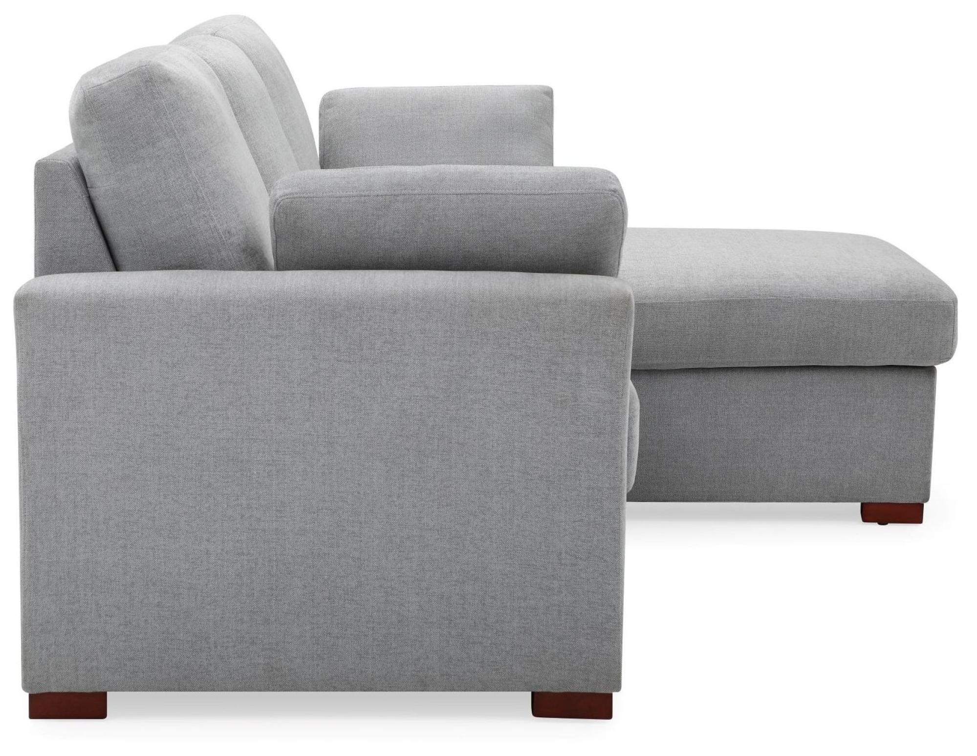 Product photograph of Sorrento Grey Fabric Corner Pull Out Sofa Bed With Storage from Choice Furniture Superstore.